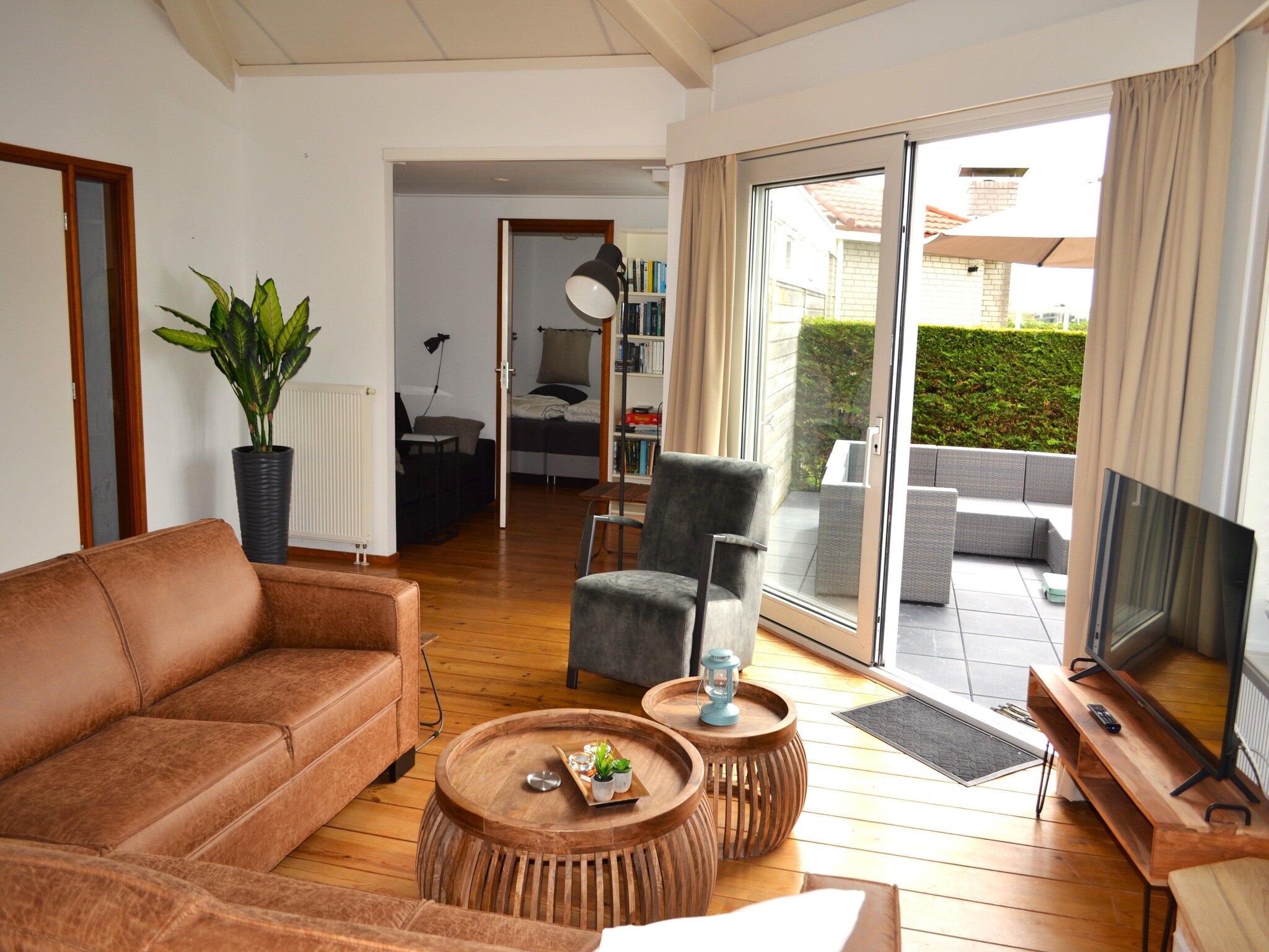 De woonkamer van Golfvilla 38 comfort in Hollum