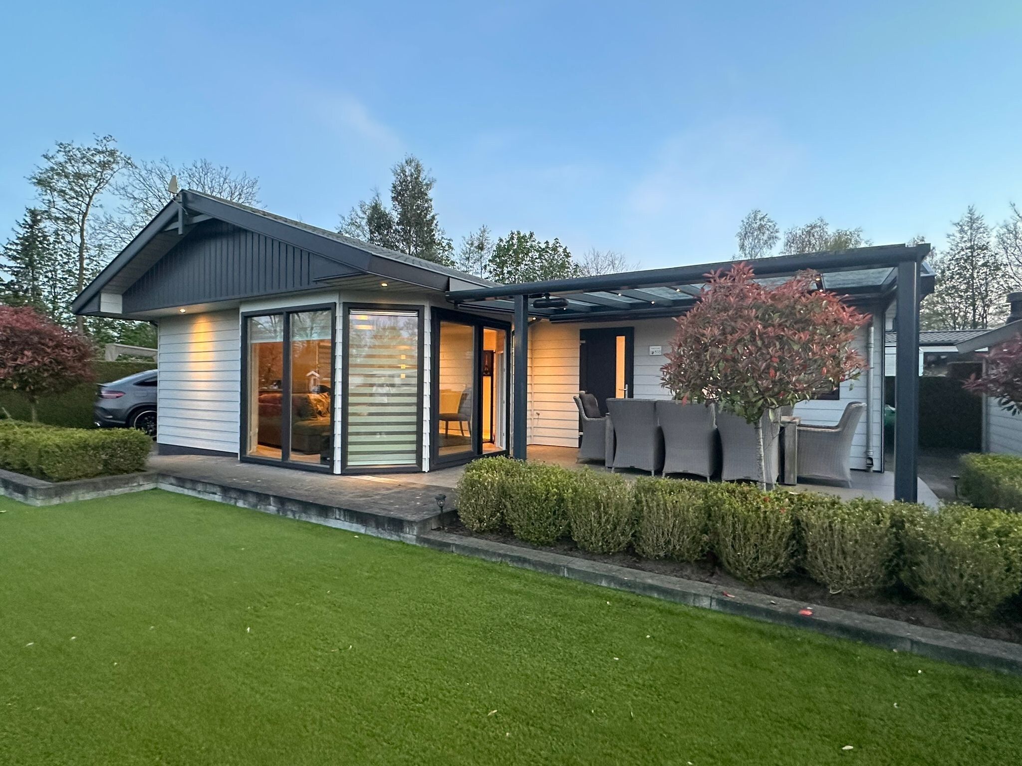 De buitenkant van Kieftveen 18-535 Bamboo house in Voorthuizen
