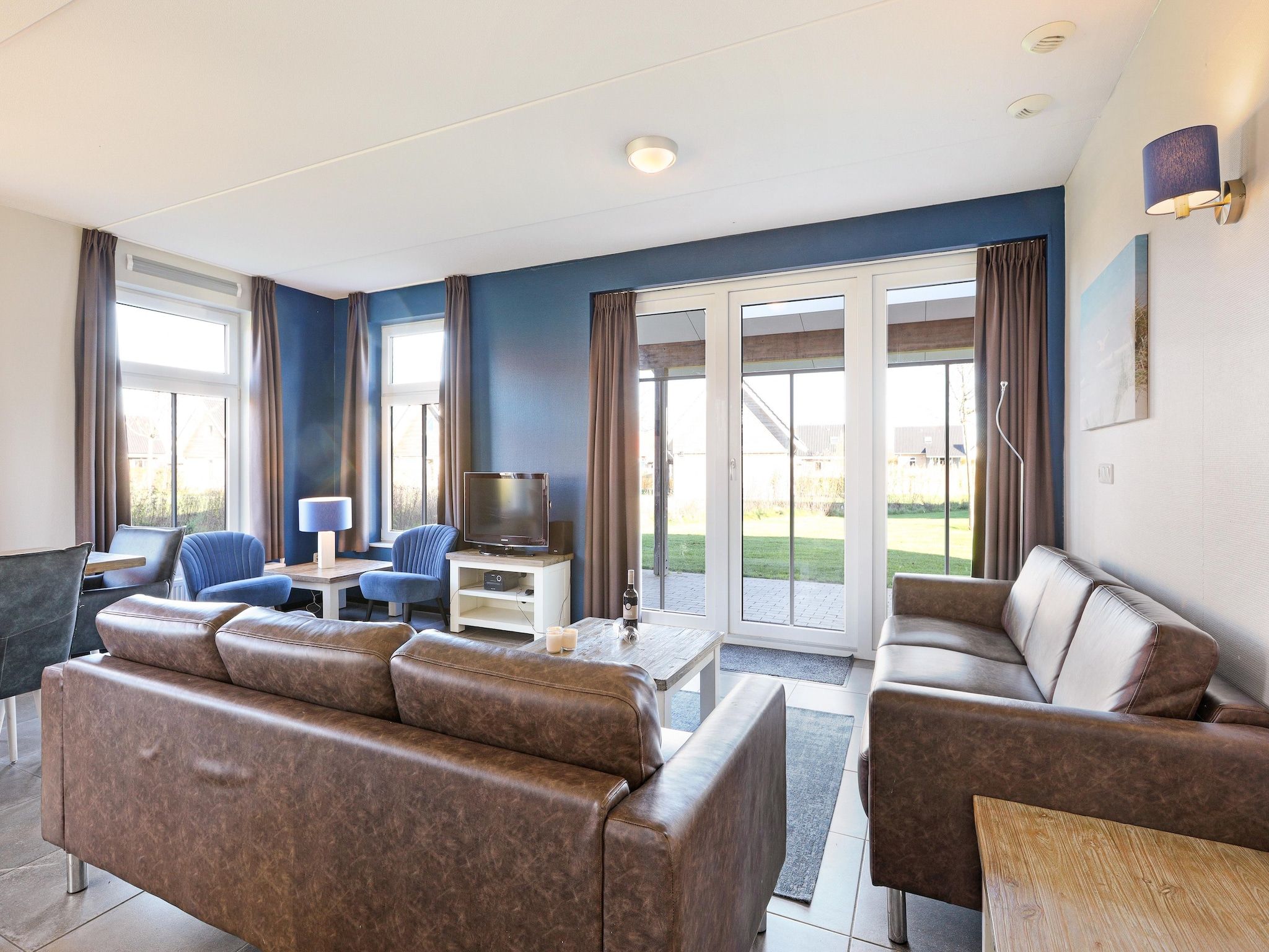 De woonkamer van Strand Resort Nieuwvliet-Bad 13 in Nieuwvliet