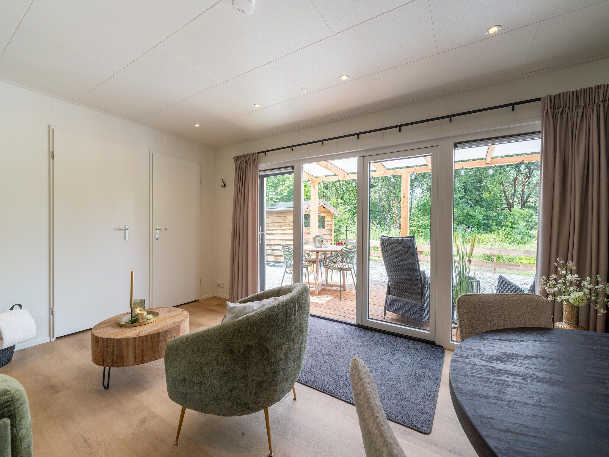 De woonkamer van Lodge David in Hattemerbroek