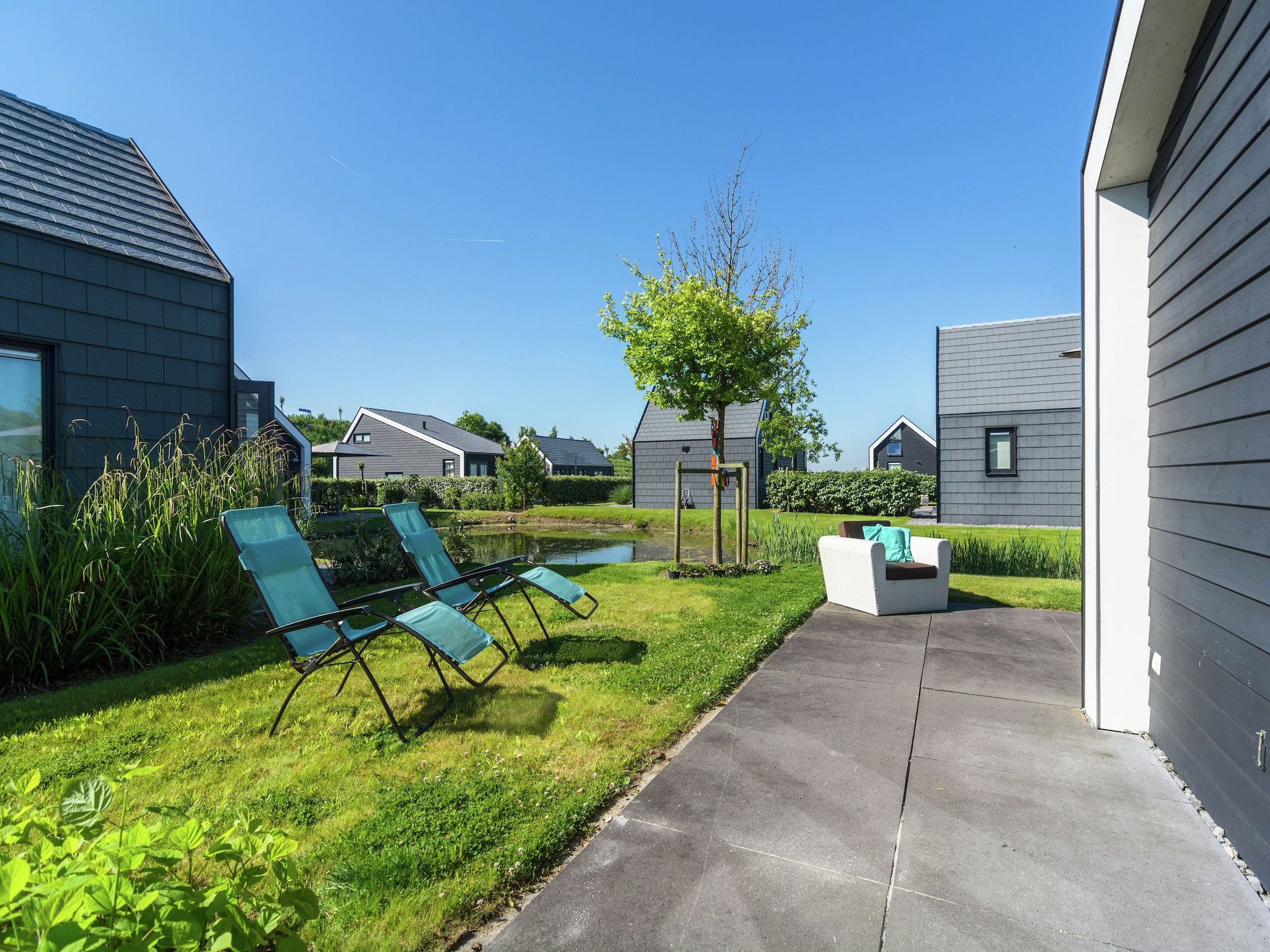 De tuin van Cosy Oosterschelde in Kattendijke