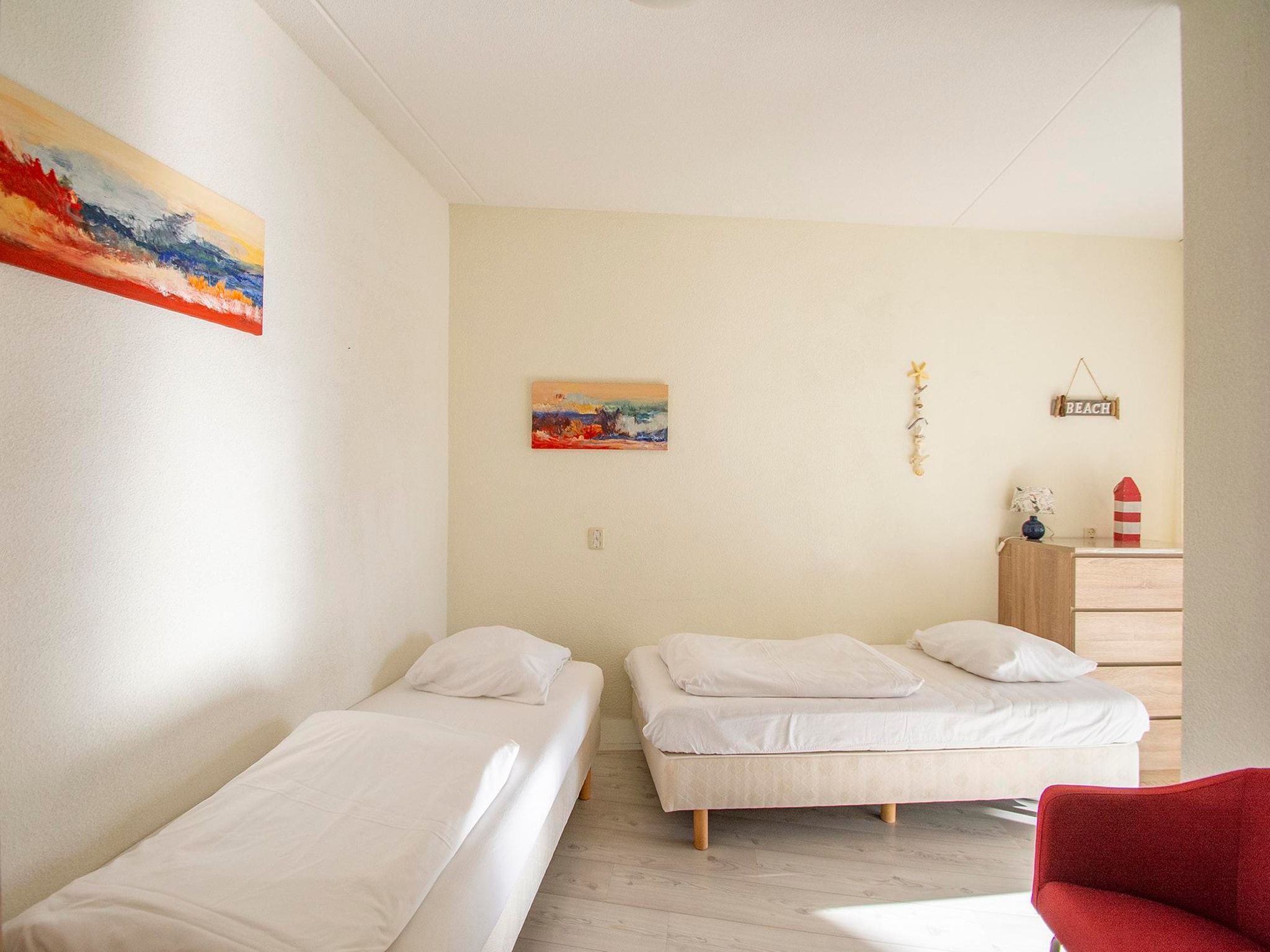 Een slaapkamer van Résidence Juliana 34 in Julianadorp aan Zee