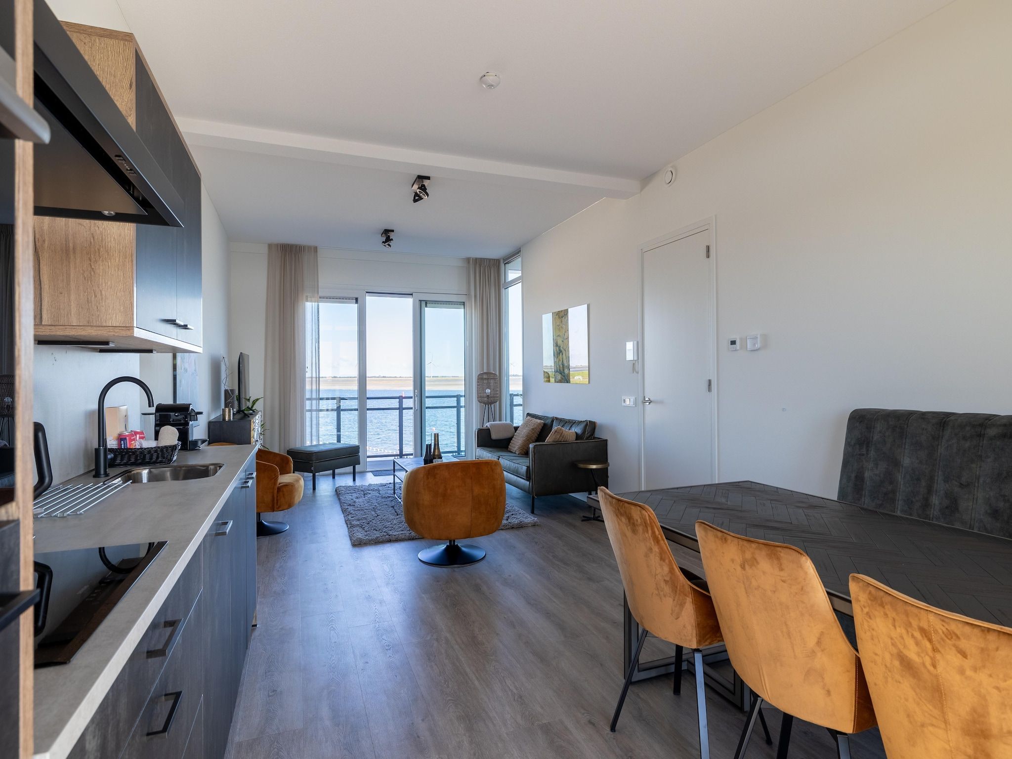 De keuken van Luxe appartement Vista Maris - Havenweg 8-38  Sint-Annaland in Sint-Annaland