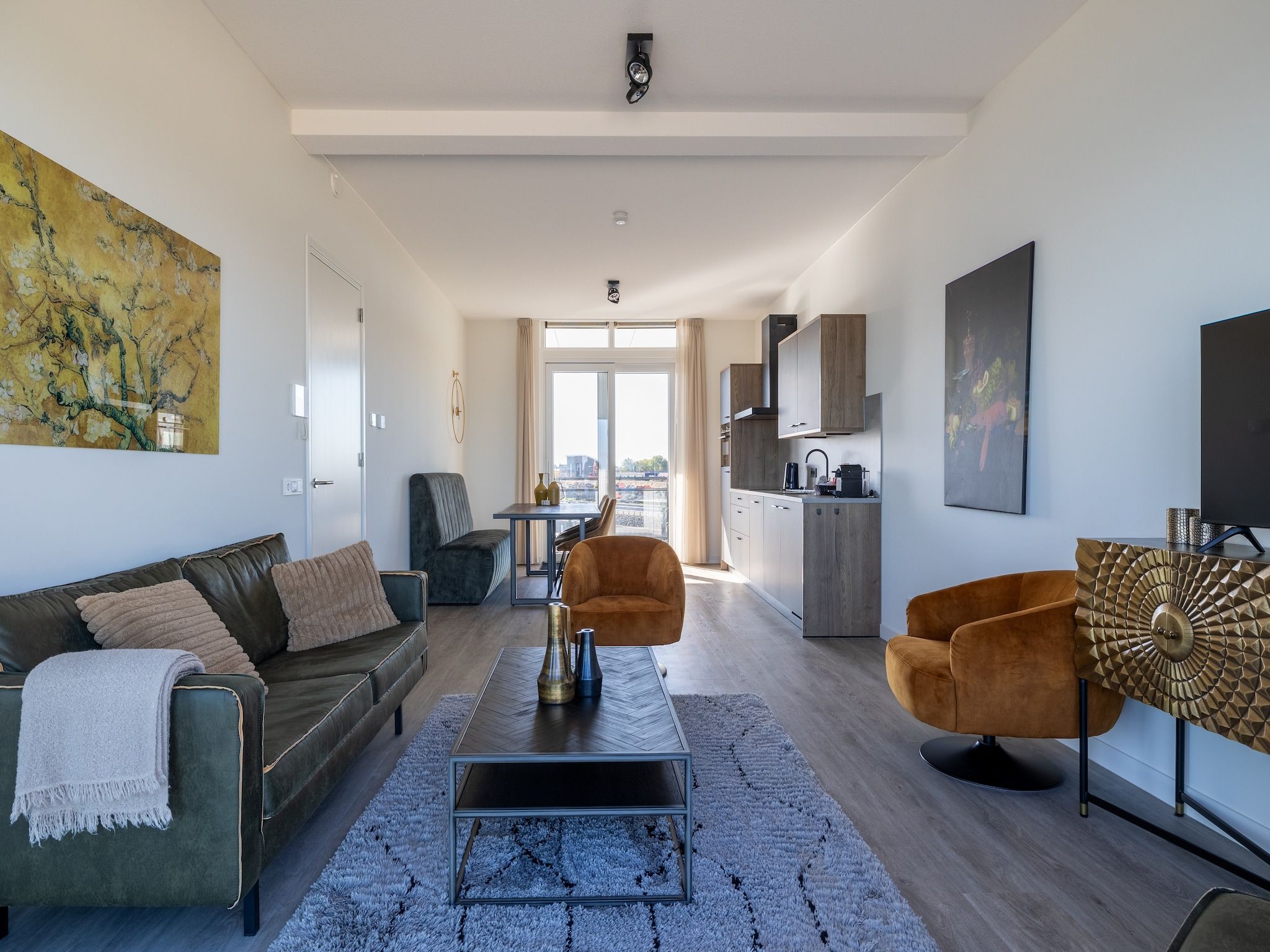 De woonkamer van Luxe appartement Vista Maris - Havenweg 8-38  Sint-Annaland in Sint-Annaland