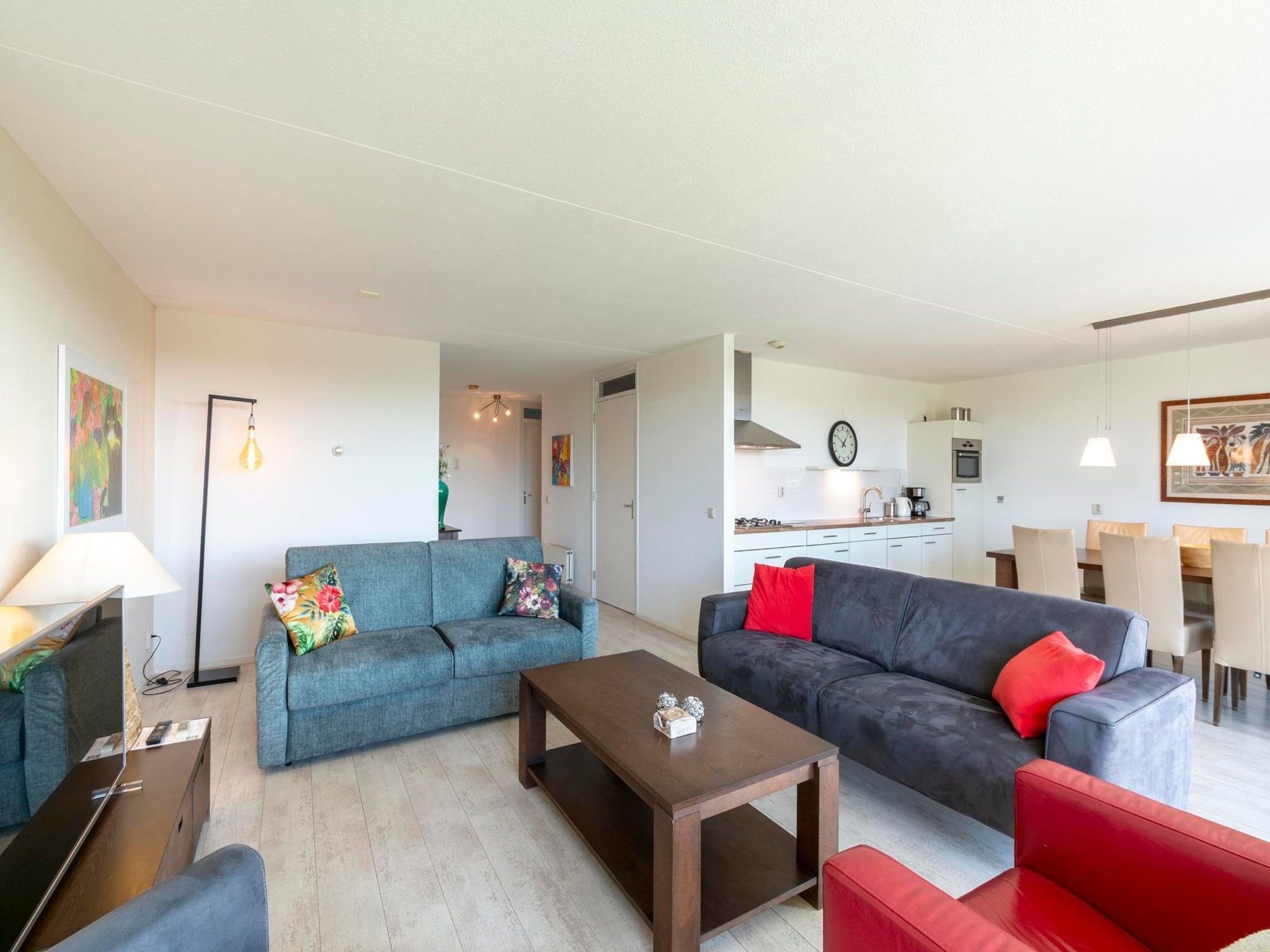 De woonkamer van Strandleven 103 in Groote Keeten