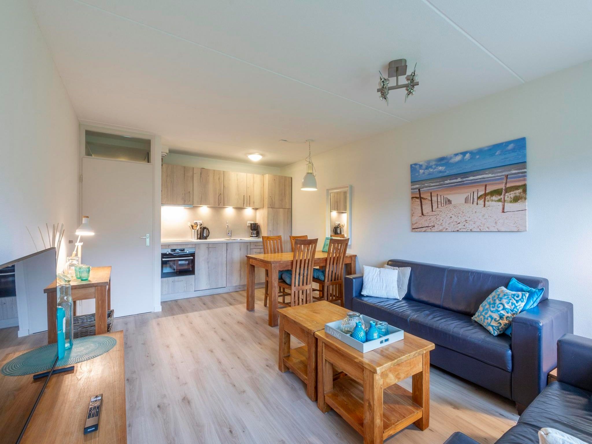 De woonkamer van Beach Appartement 07 in Callantsoog