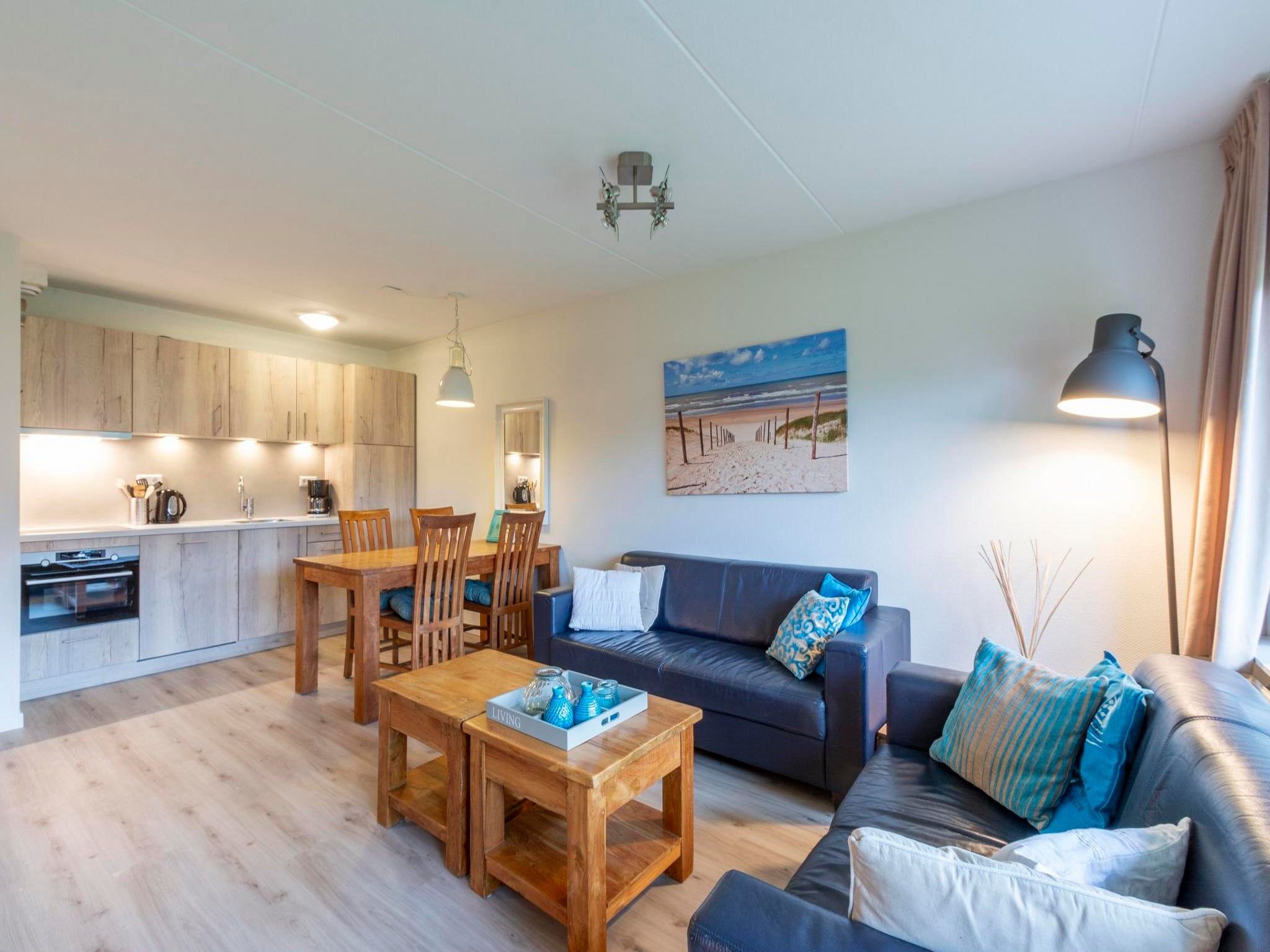 De woonkamer van Beach Appartement 07 in Callantsoog