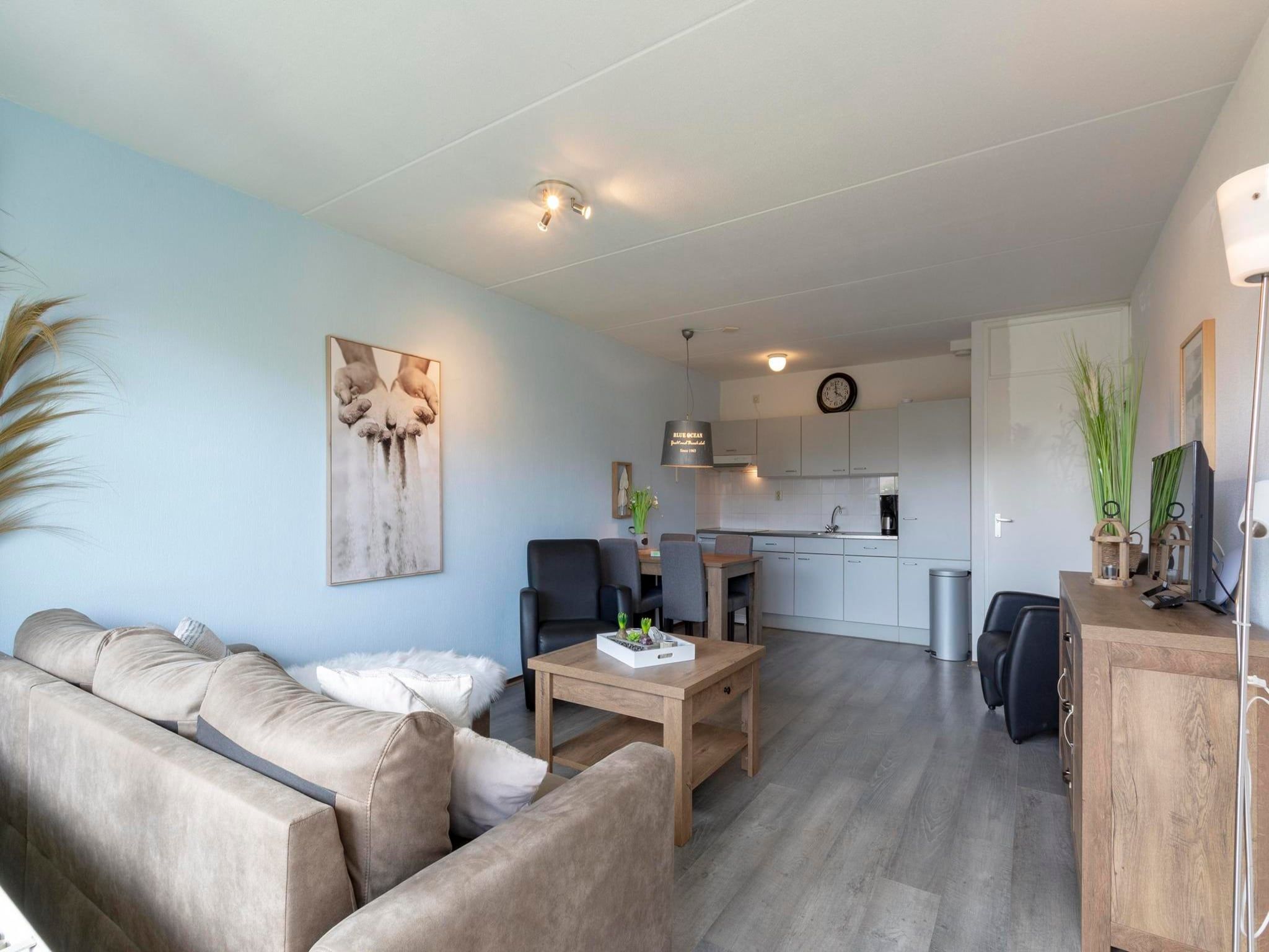 De woonkamer van Beach Appartement 11 in Callantsoog