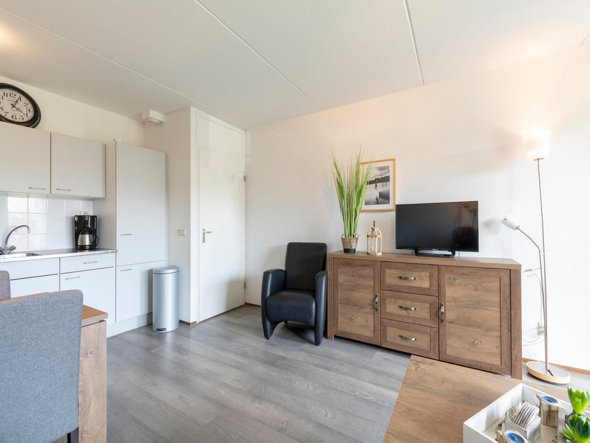 De woonkamer van Beach Appartement 11 in Callantsoog