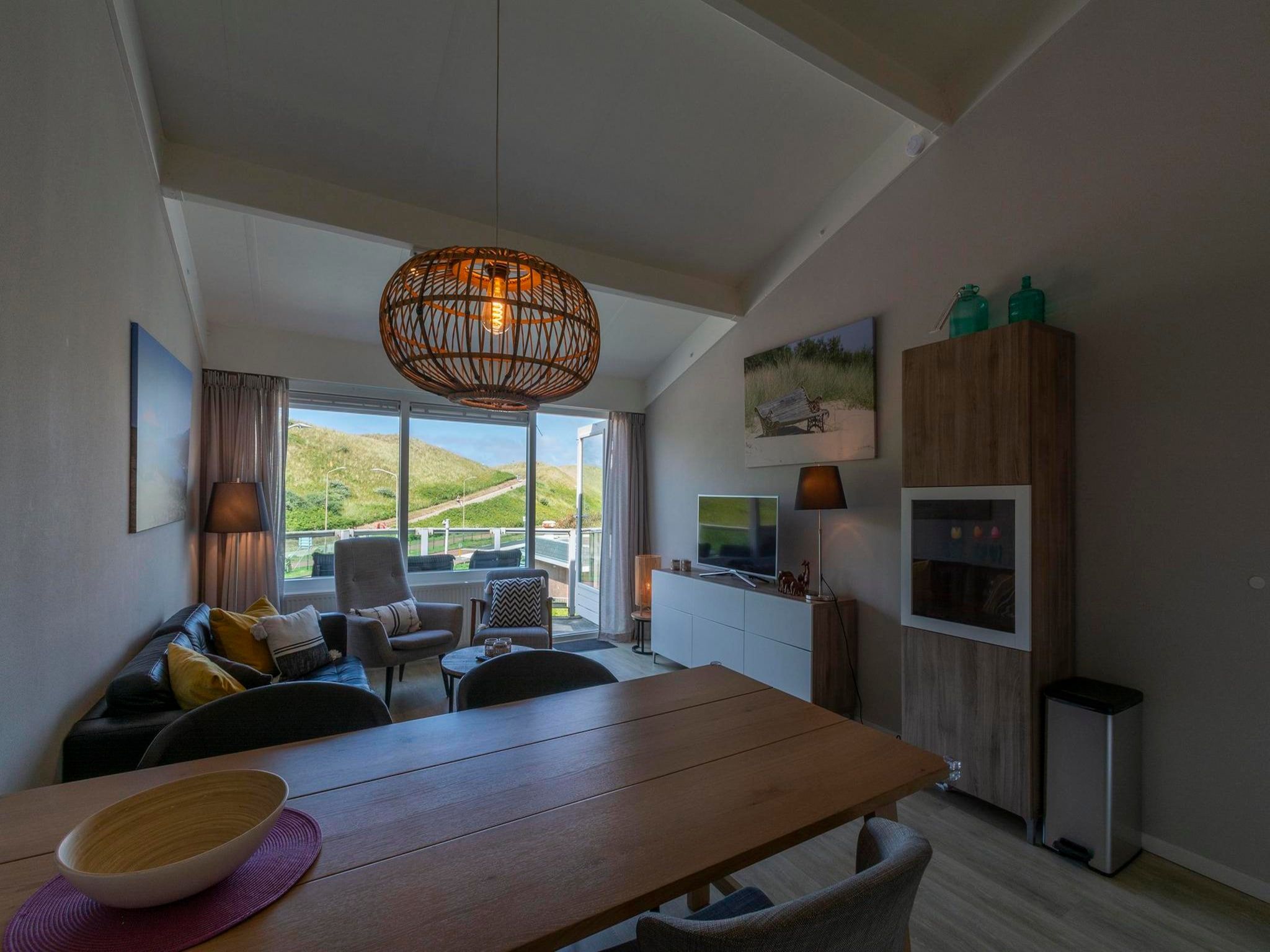De woonkamer van Beach Appartement 35 in Callantsoog
