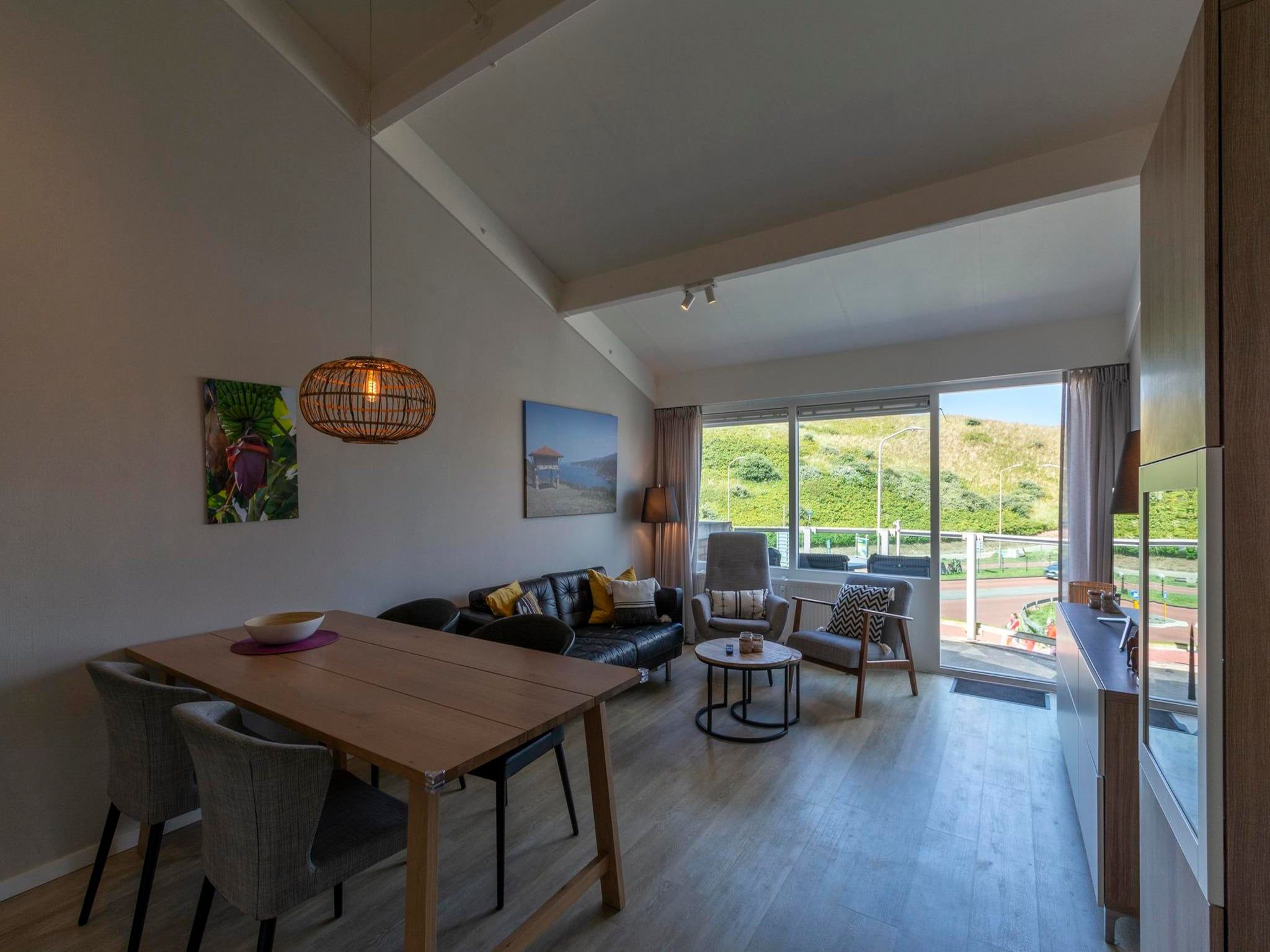 De woonkamer van Beach Appartement 35 in Callantsoog