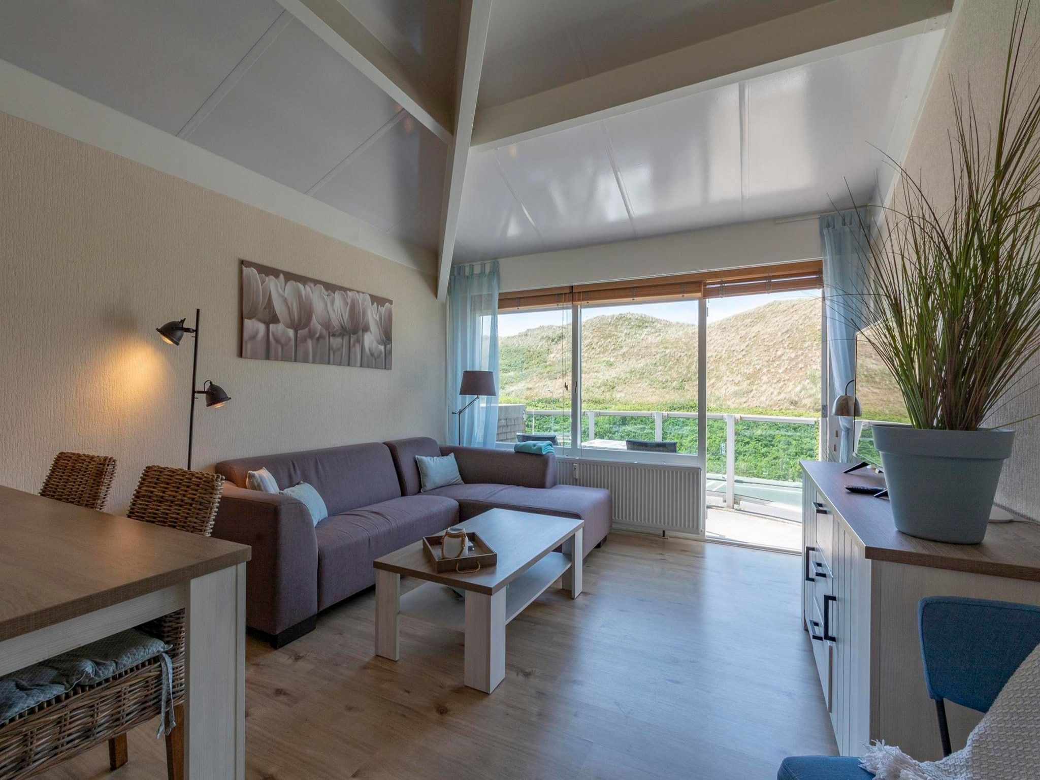 De woonkamer van Beach Appartement 41 in Callantsoog