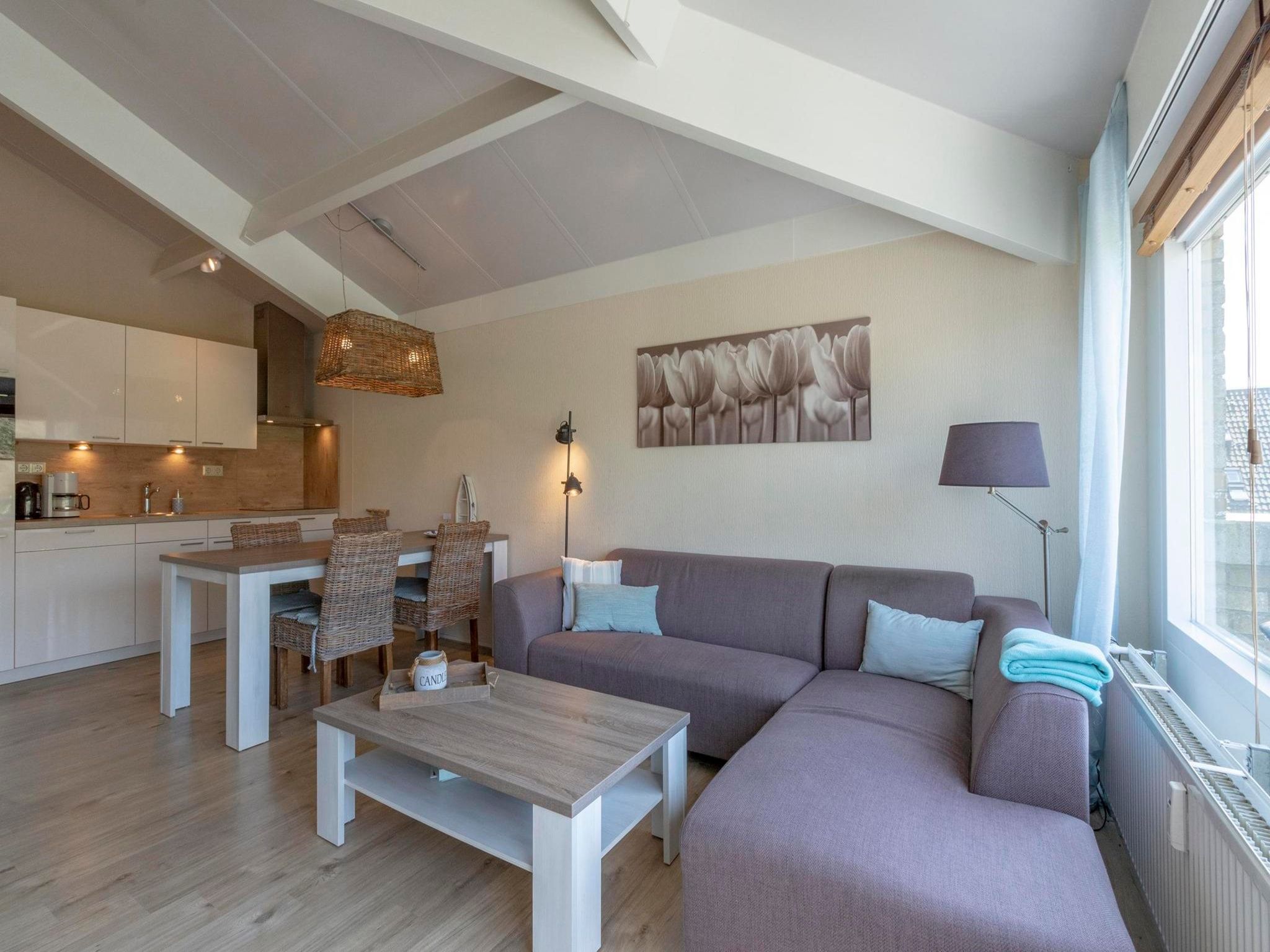 De woonkamer van Beach Appartement 41 in Callantsoog