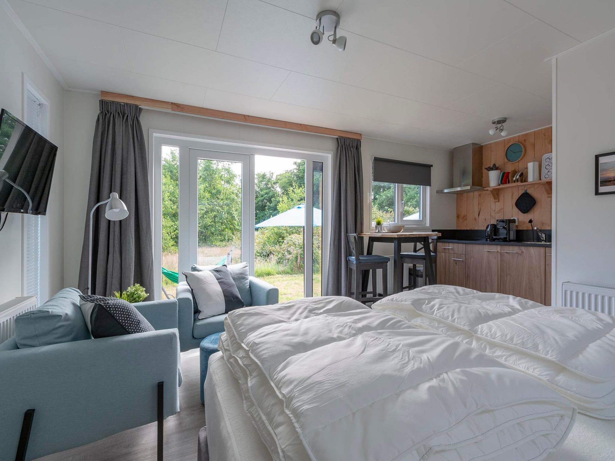 De woonkamer van Beach Studio Texel in De Koog