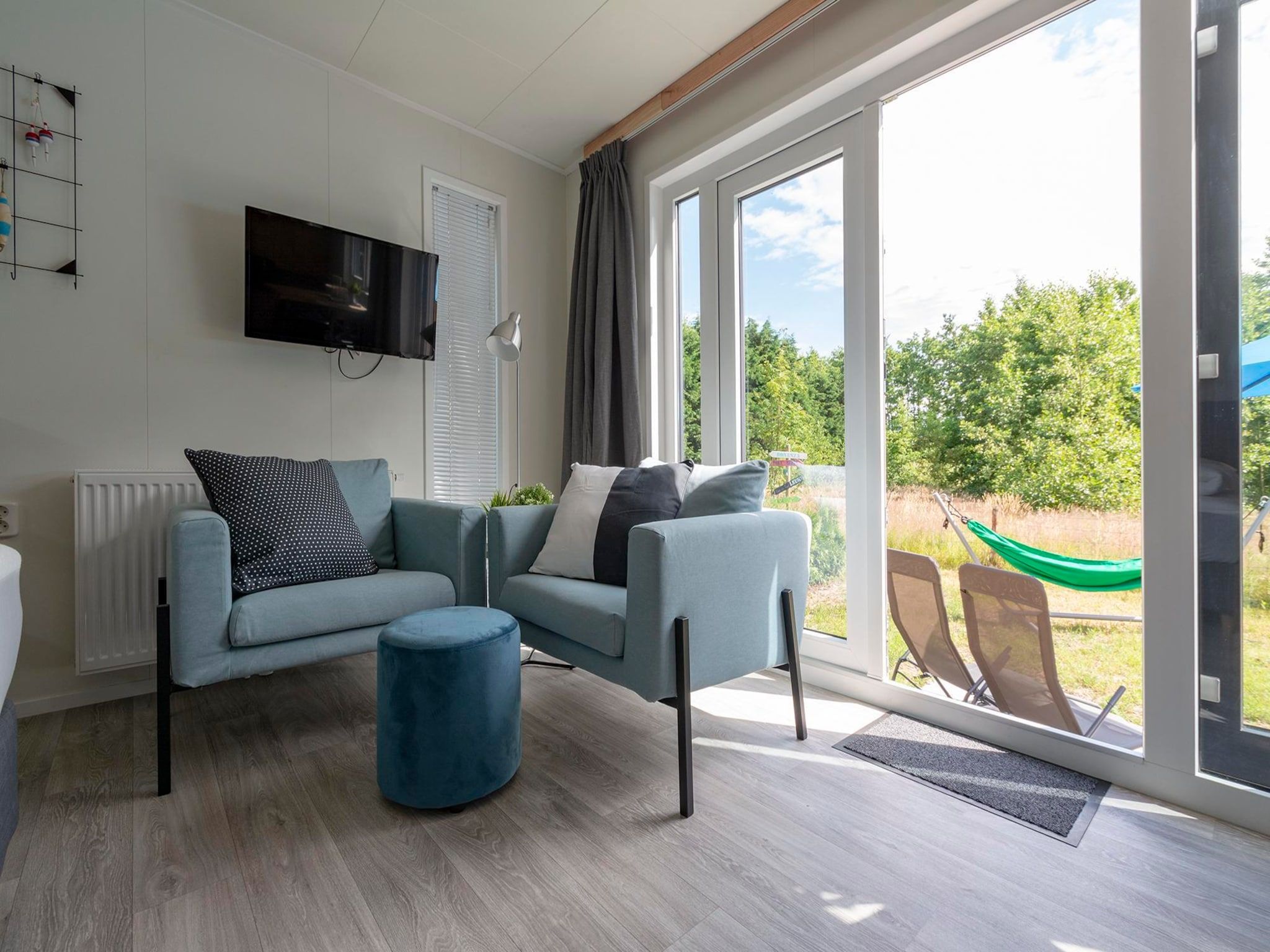 De woonkamer van Beach Studio Texel in De Koog