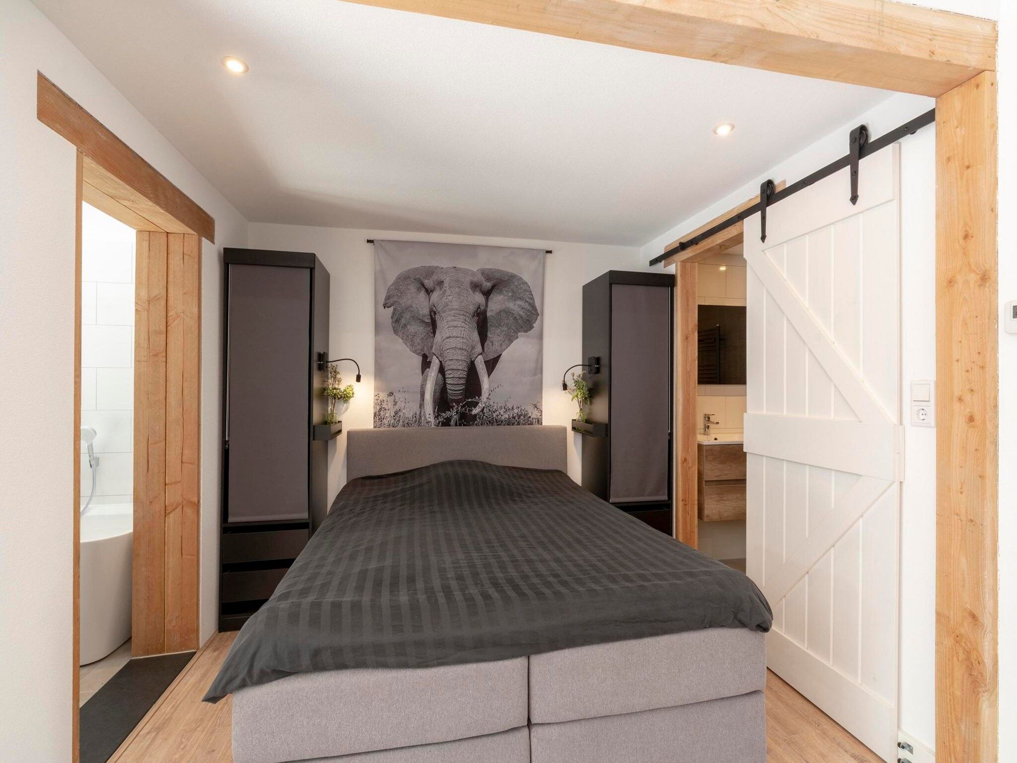 Een slaapkamer van De Blenck 29 in Callantsoog
