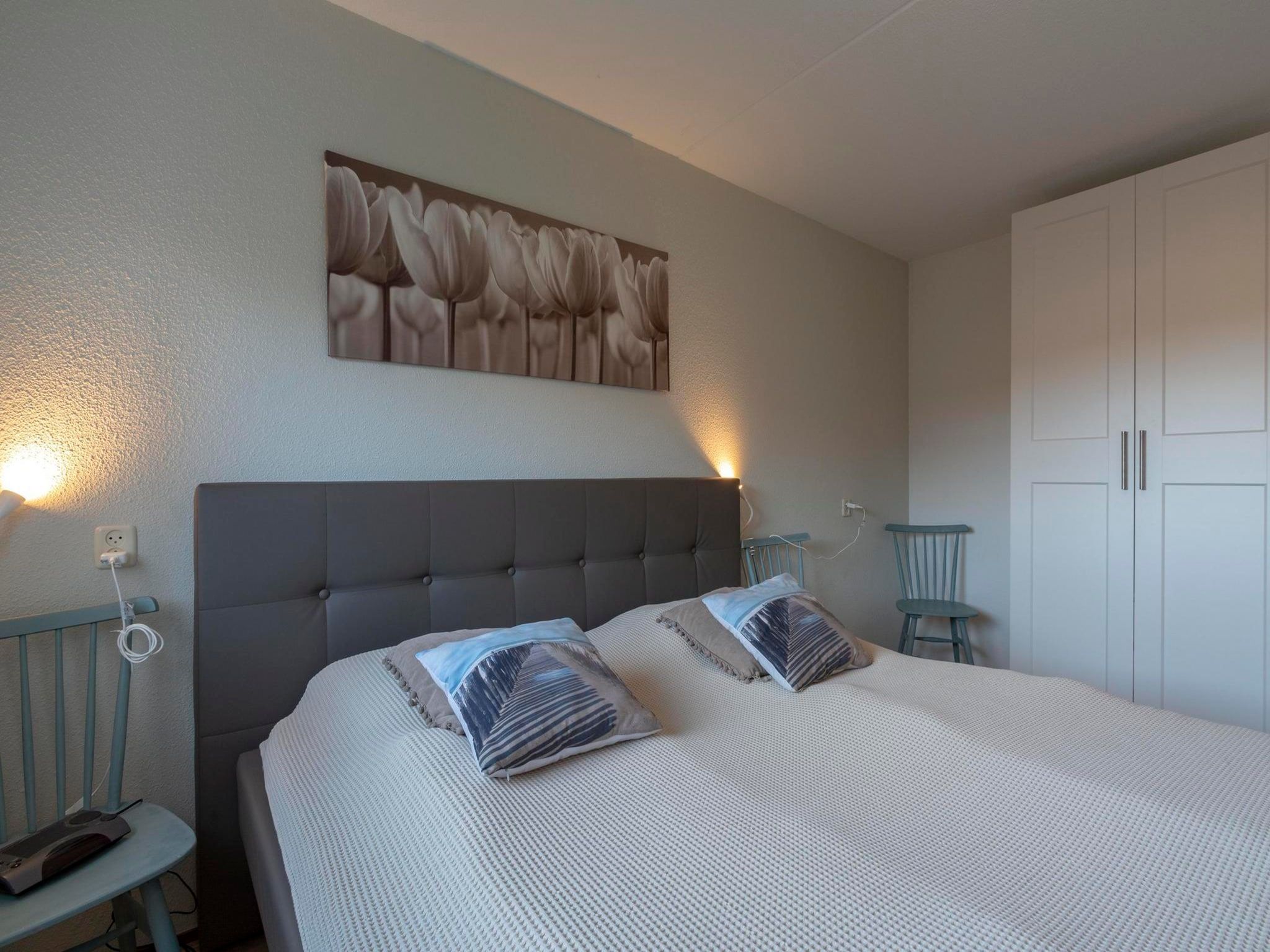 Een slaapkamer van Résidence Juliana 77 in Julianadorp aan Zee
