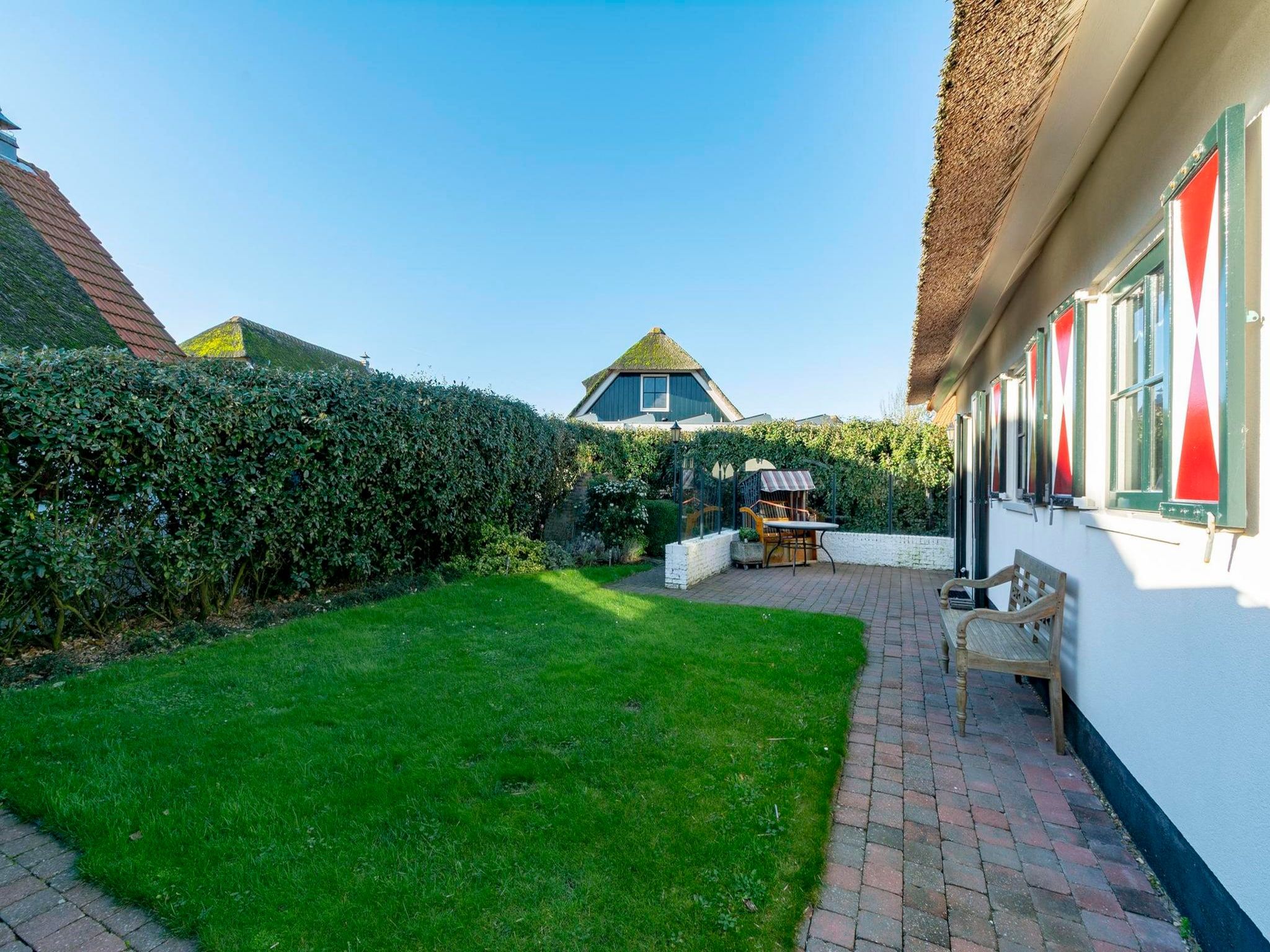 Het terras van De Buitenplaats 145 in Callantsoog