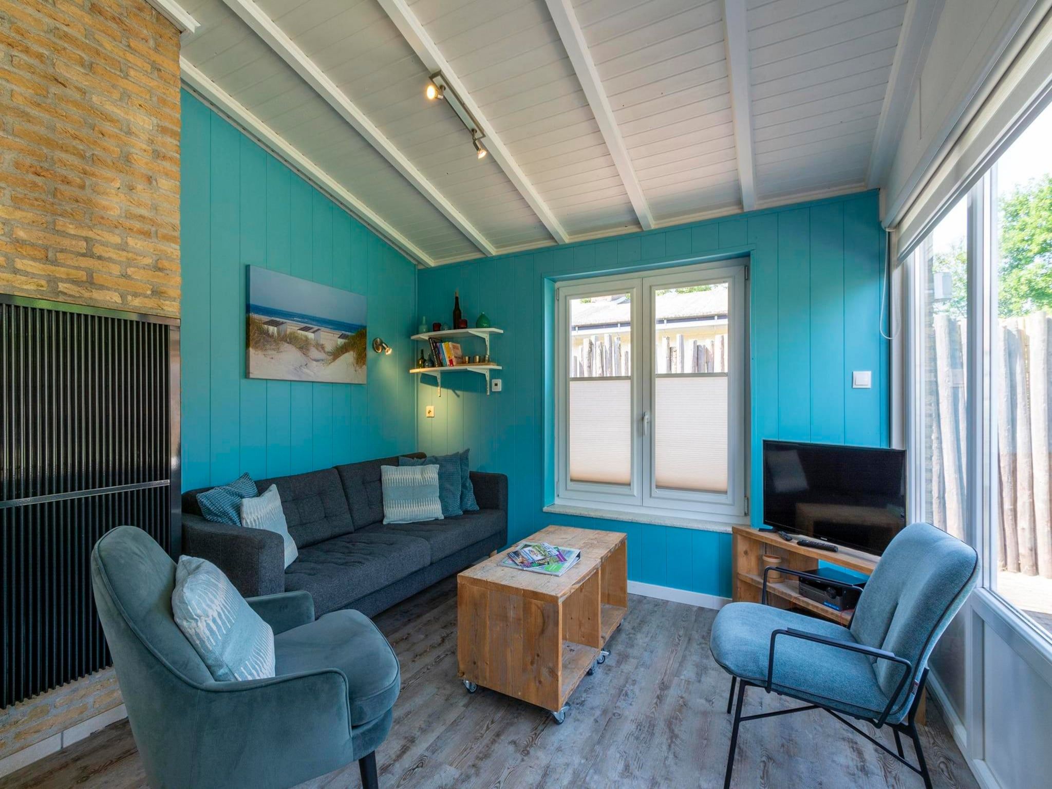 De woonkamer van Garnekuul 56 in Callantsoog