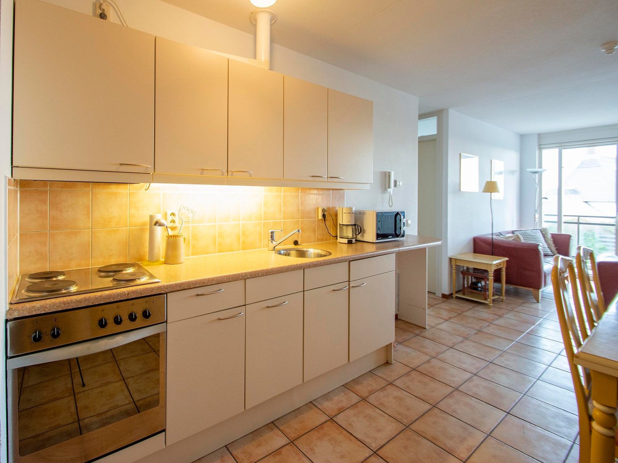 De keuken van Wijde Blick 203 in Callantsoog