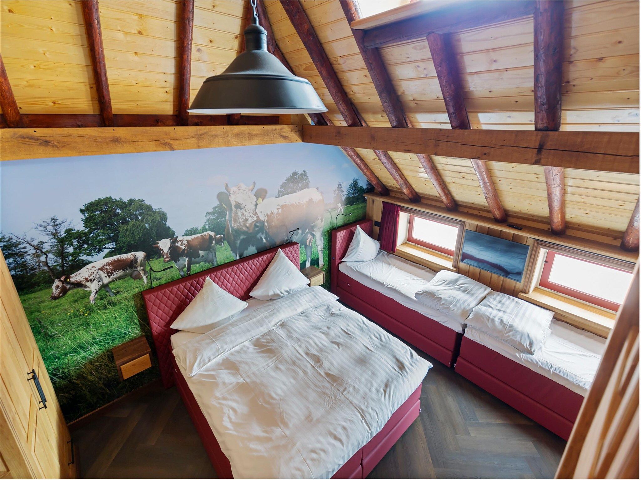 Een slaapkamer van Oane's Huske en it Simmerhuske in Jistrum / Skûlenboarch