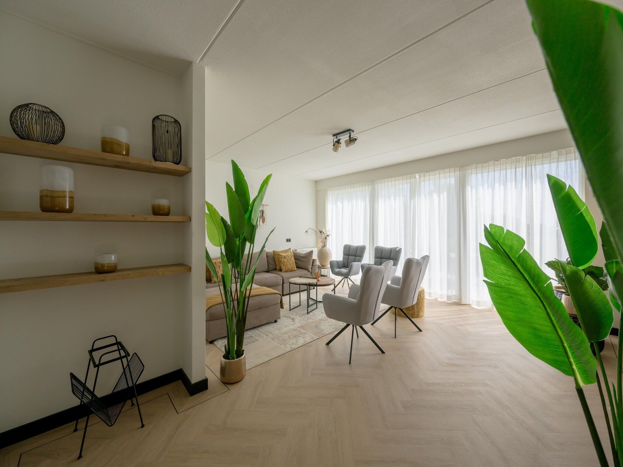 De woonkamer van 8 persoons villa in Sondel