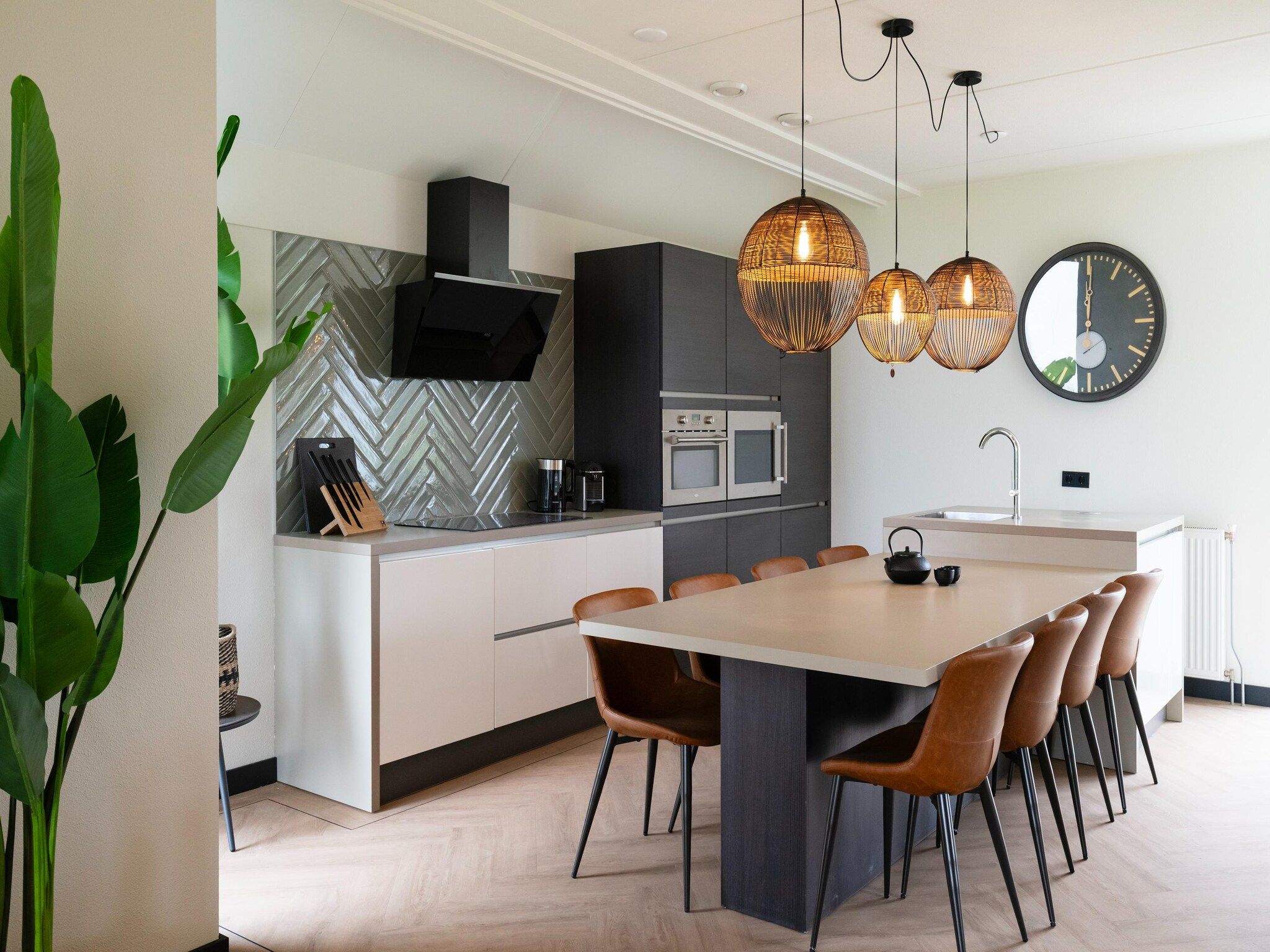De keuken van 8 persoons villa in Sondel