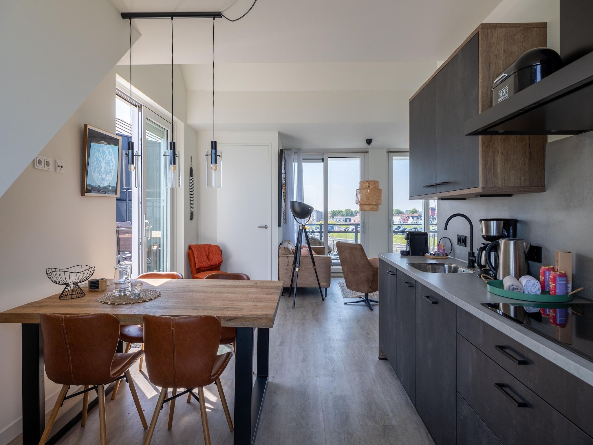 De keuken van Luxe appartement Vista Maris - Havenweg 8-40  Sint-Annaland Oosterschelde in Sint-Annaland