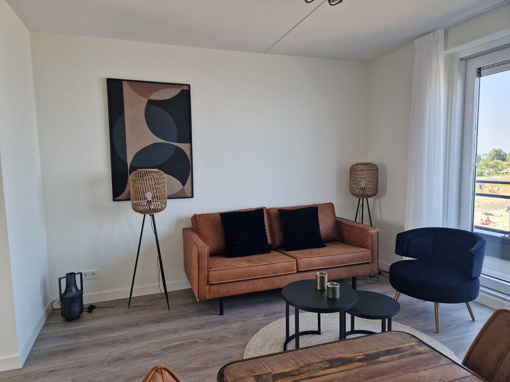 De woonkamer van Luxe appartement Vista Maris - Havenweg 8-46  Sint-Annaland Oosterschelde in Sint-Annaland