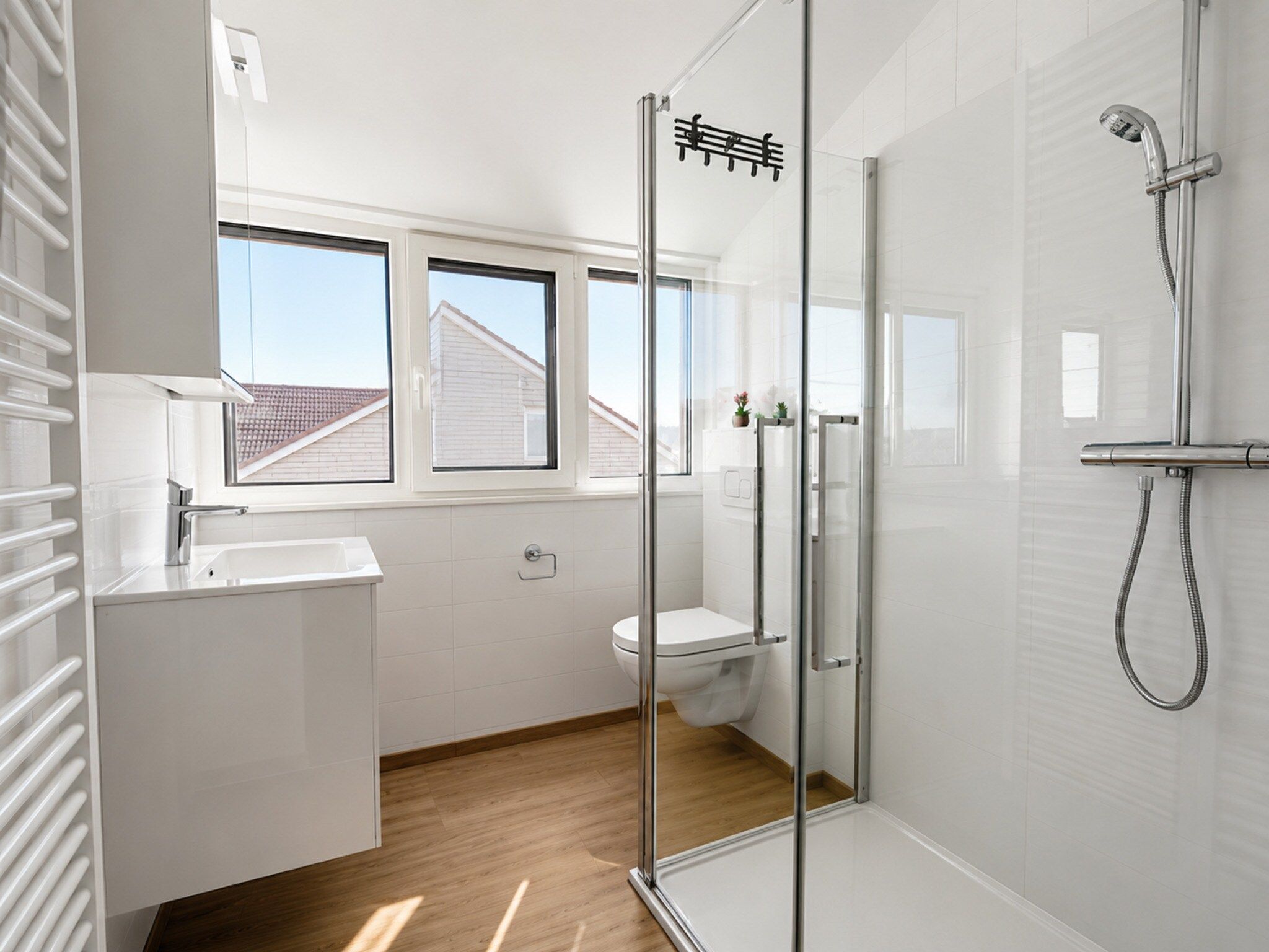De badkamer van Scheldeveste 45 Zwin Breskens in Breskens