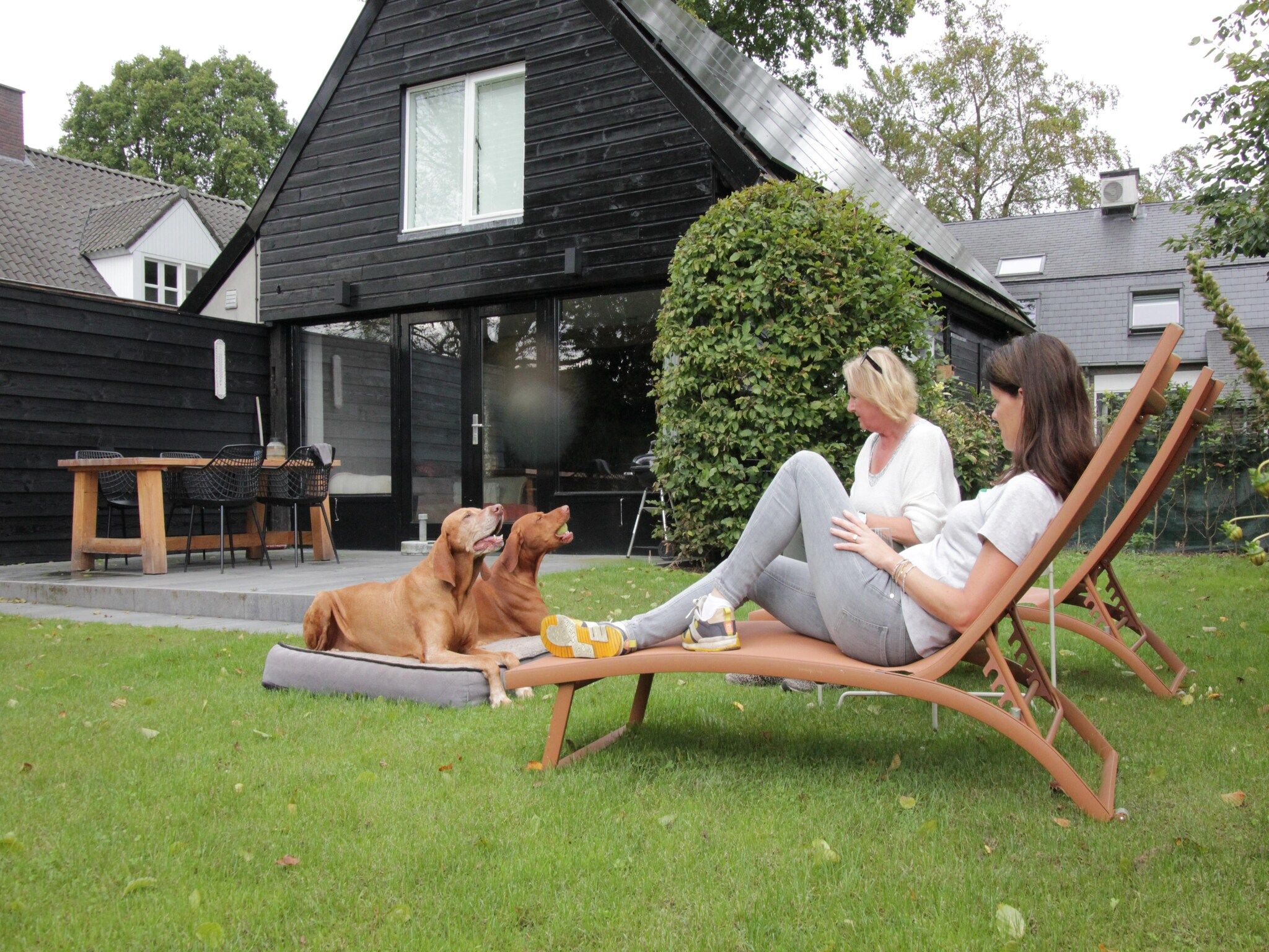 Het terras van Dorpswoning Op Niveau 4 in Leende