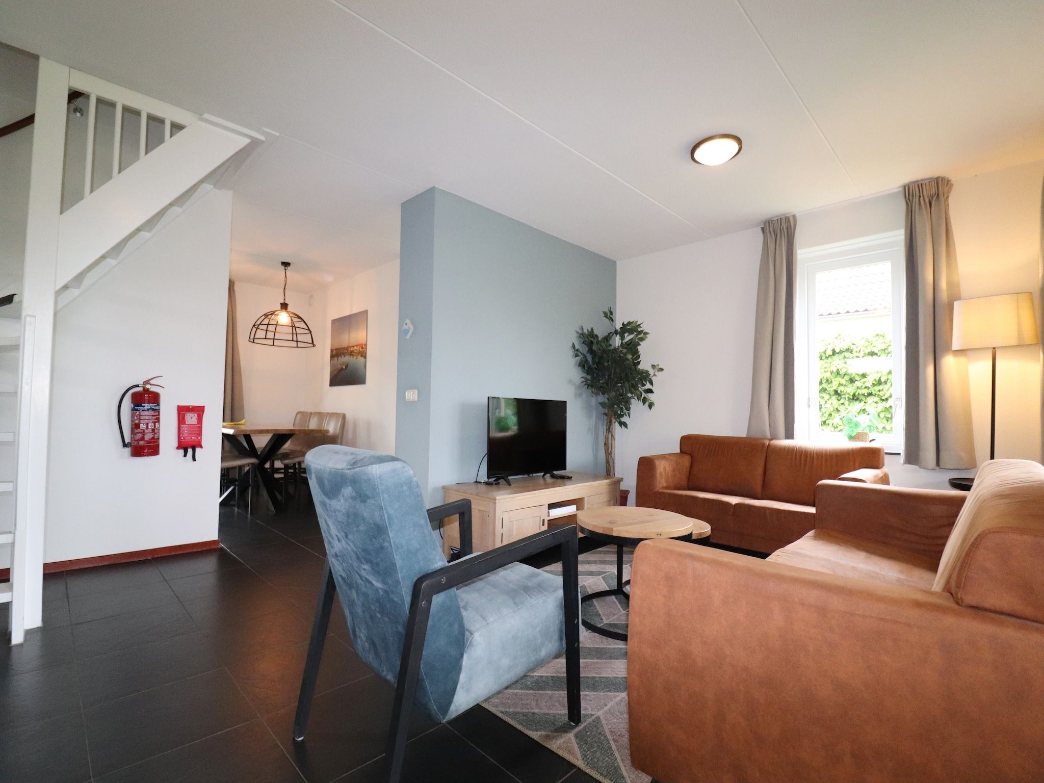 De woonkamer van 218 in Simonshaven