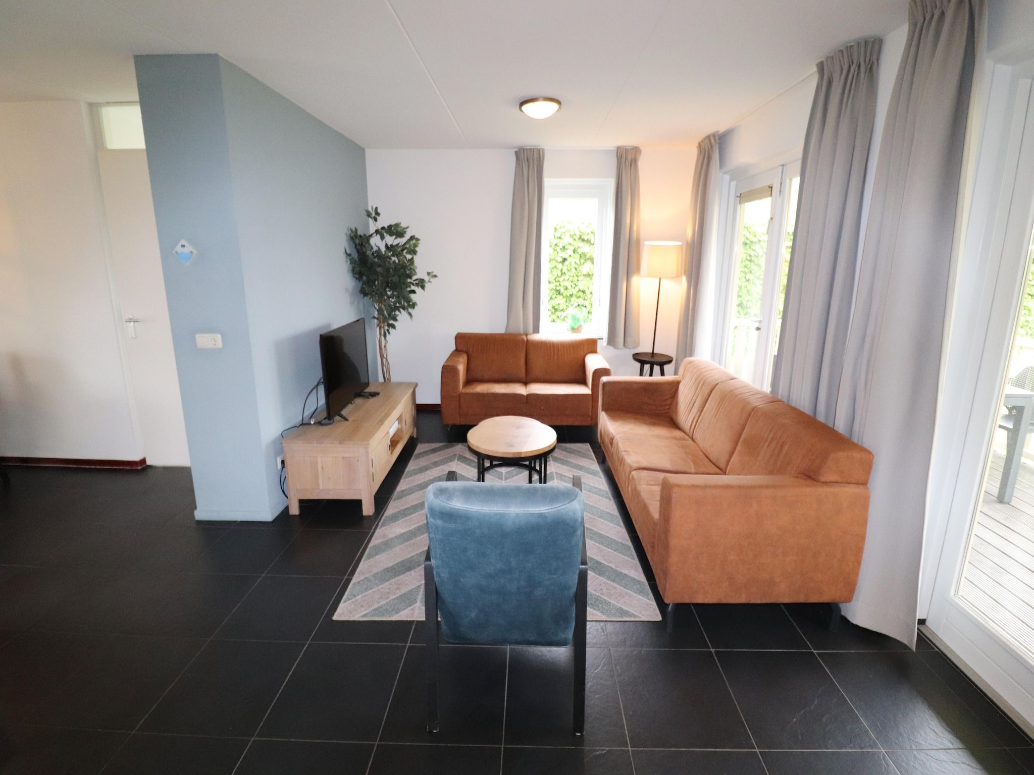 De woonkamer van 218 in Simonshaven