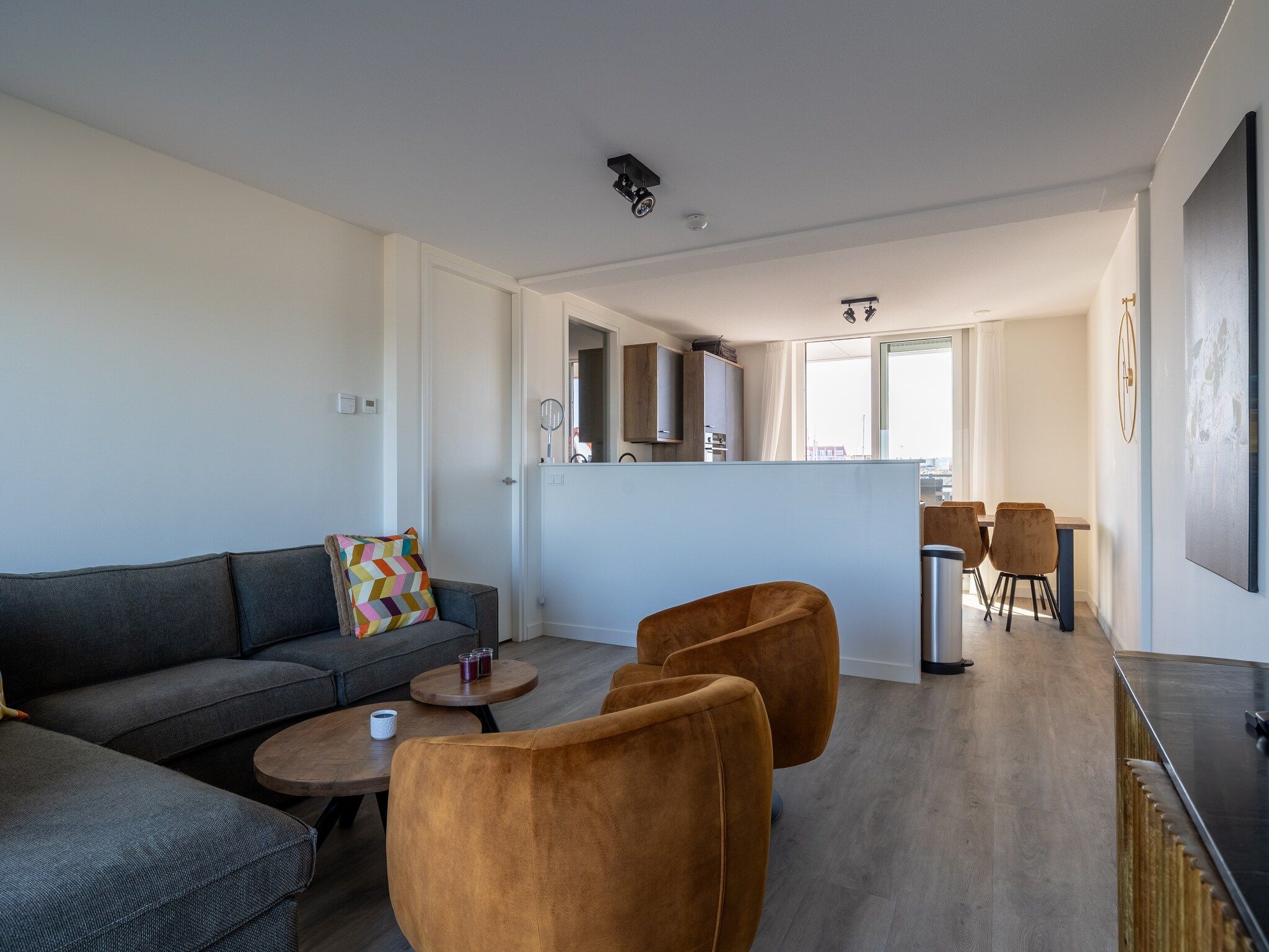 De woonkamer van Luxe appartement Vista Maris - Havenweg 8-34  Sint-Annaland Oosterschelde in Sint-Annaland