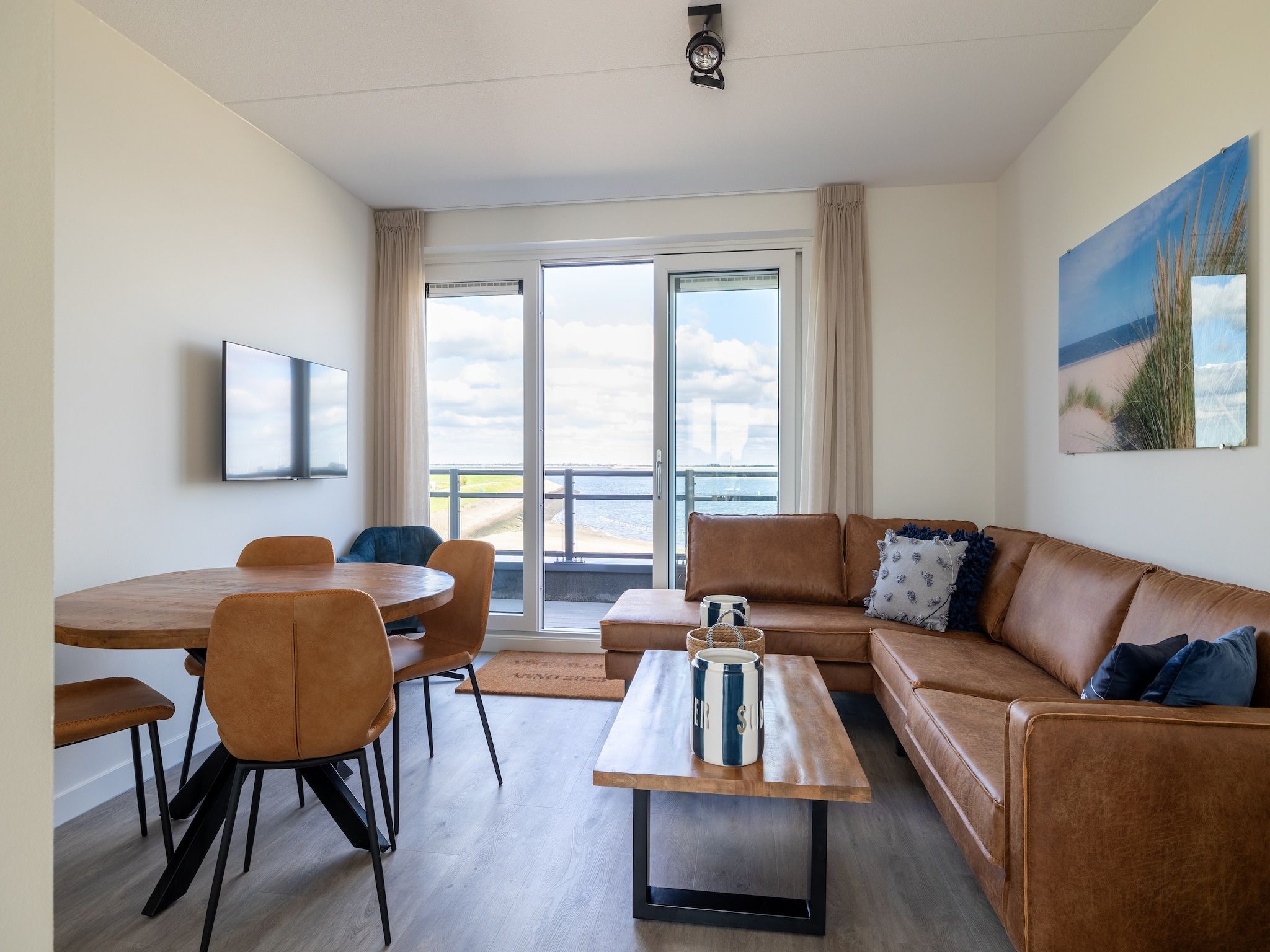 De woonkamer van Appartement Vista Maris - Havenweg 8-52  Sint-Annaland Oosterschelde in Sint-Annaland