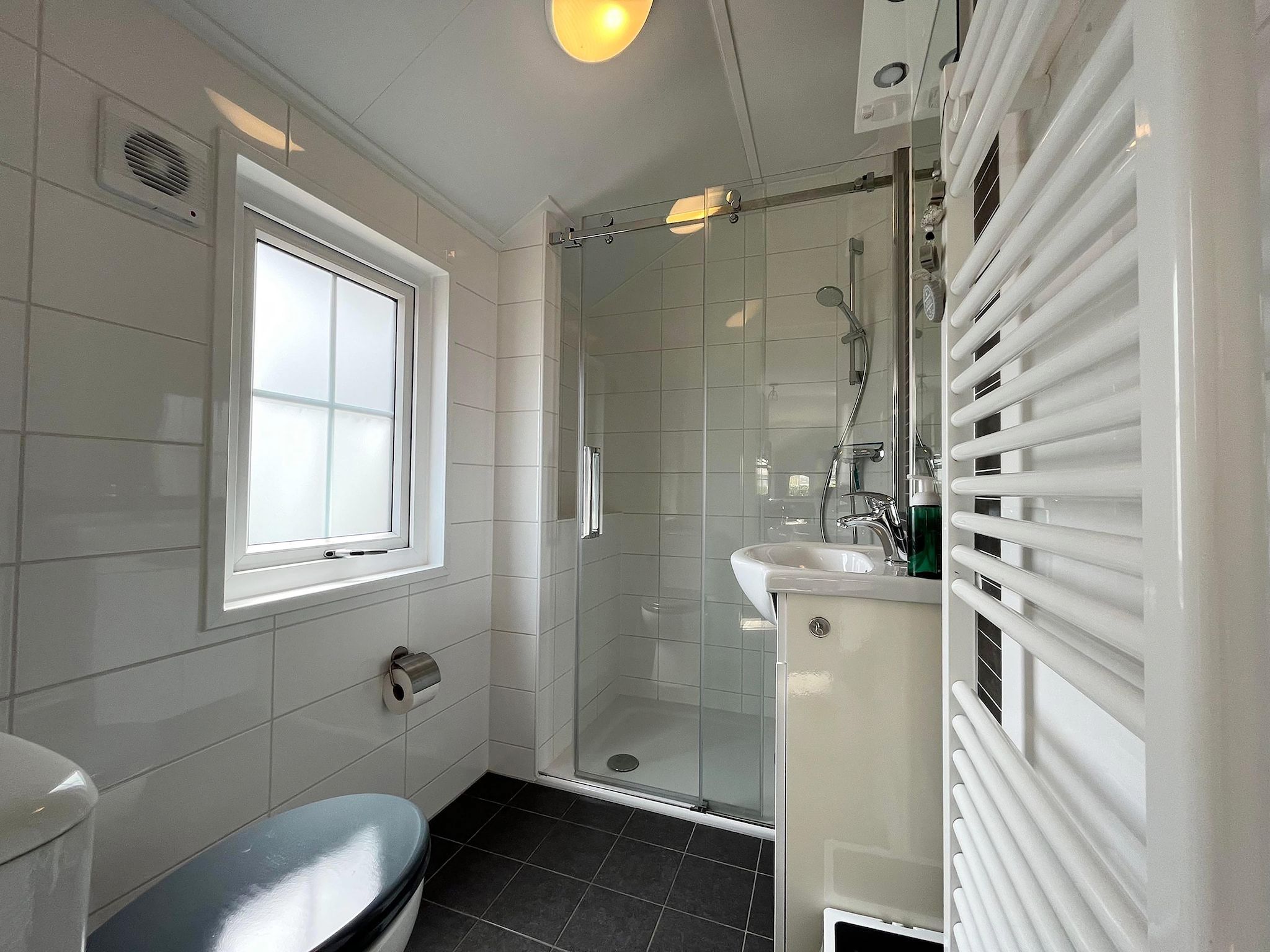 De badkamer van Boerderijchalet in Sint Nicolaasga