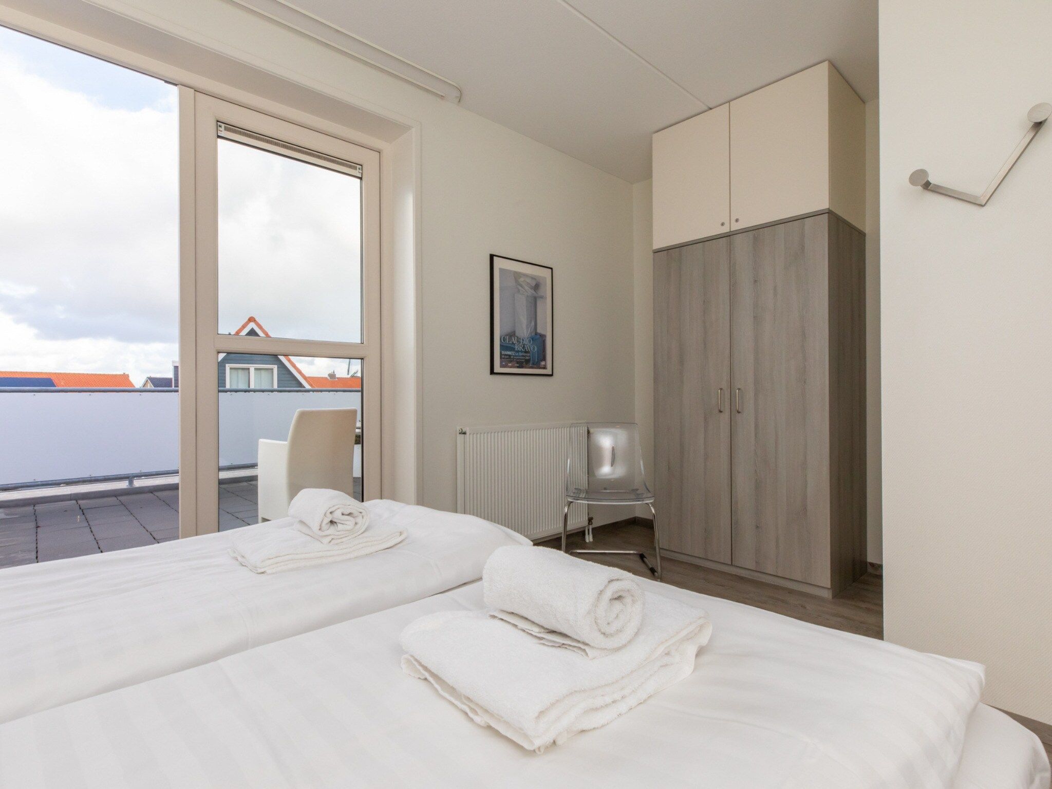 Een slaapkamer van Vakantiewoning 't Zoete Licht Residenz - Willibrordusplein 28 C  Zoutelande in Zoutelande