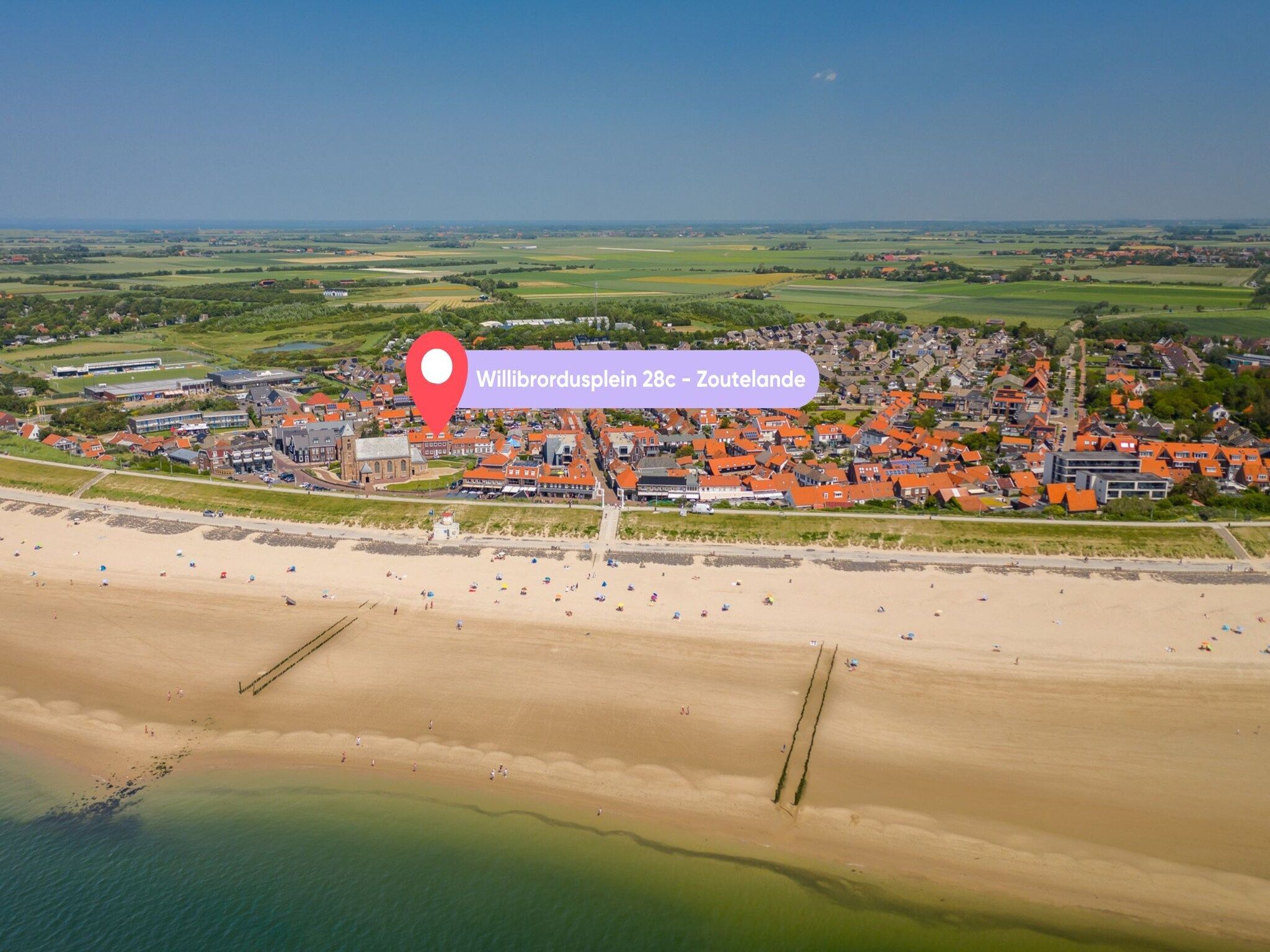 De buitenkant van Vakantiewoning 't Zoete Licht Residenz - Willibrordusplein 28 C  Zoutelande in Zoutelande