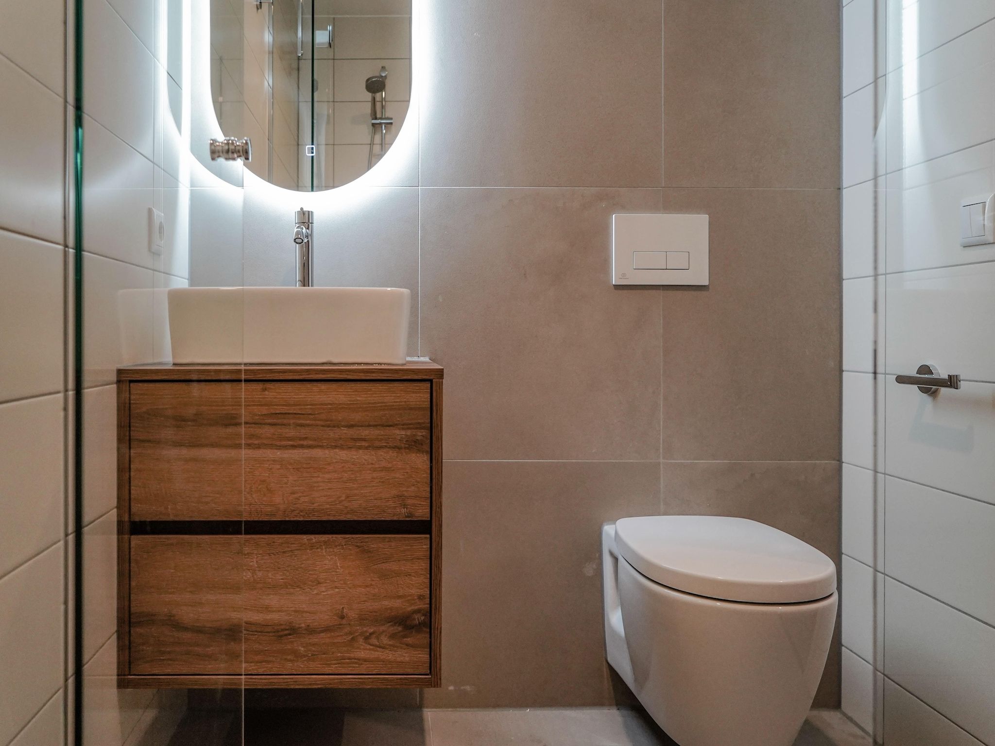 De badkamer van Walden 1 in Den Haag