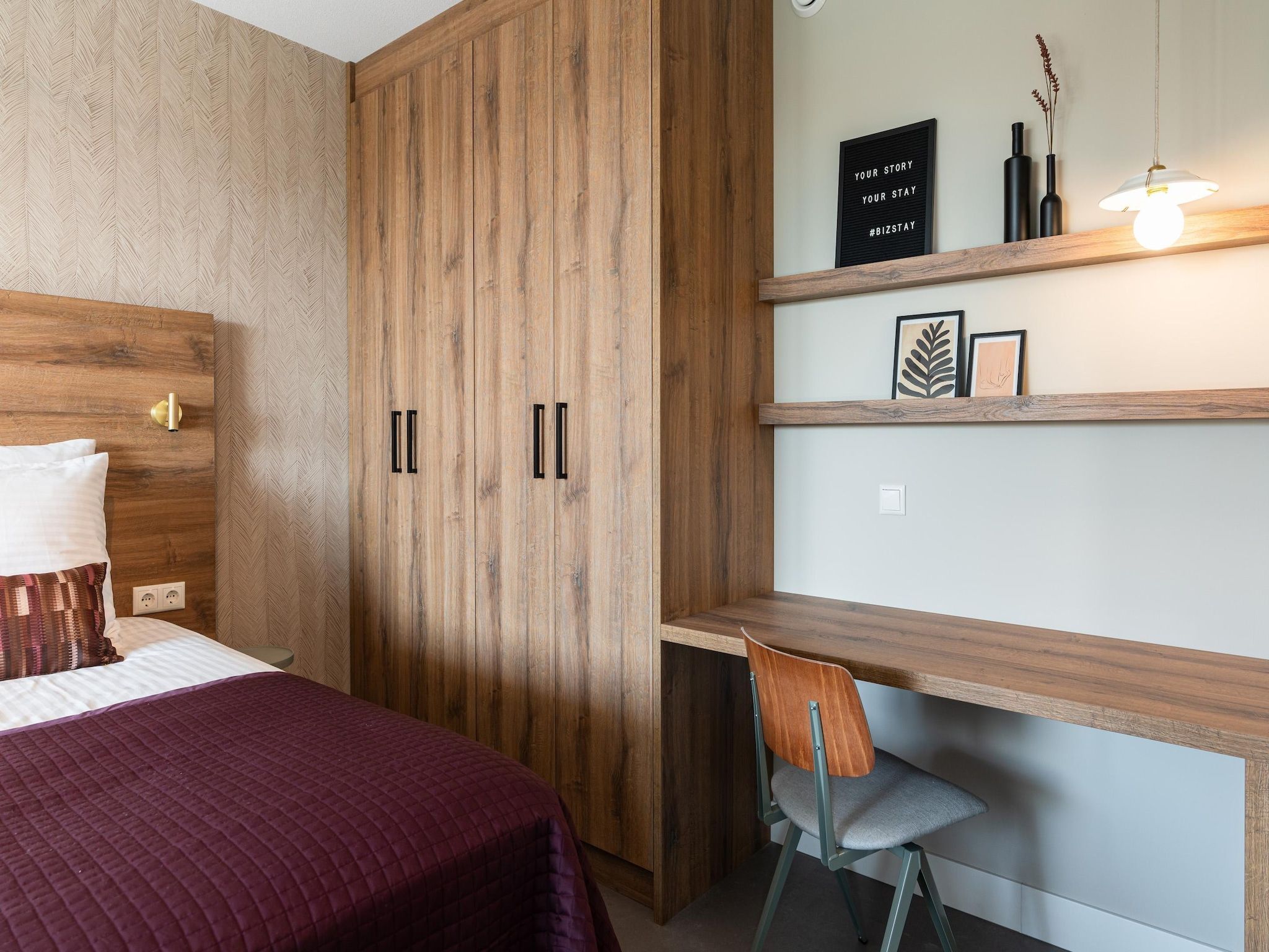 Een slaapkamer van Walden 2 in Den Haag