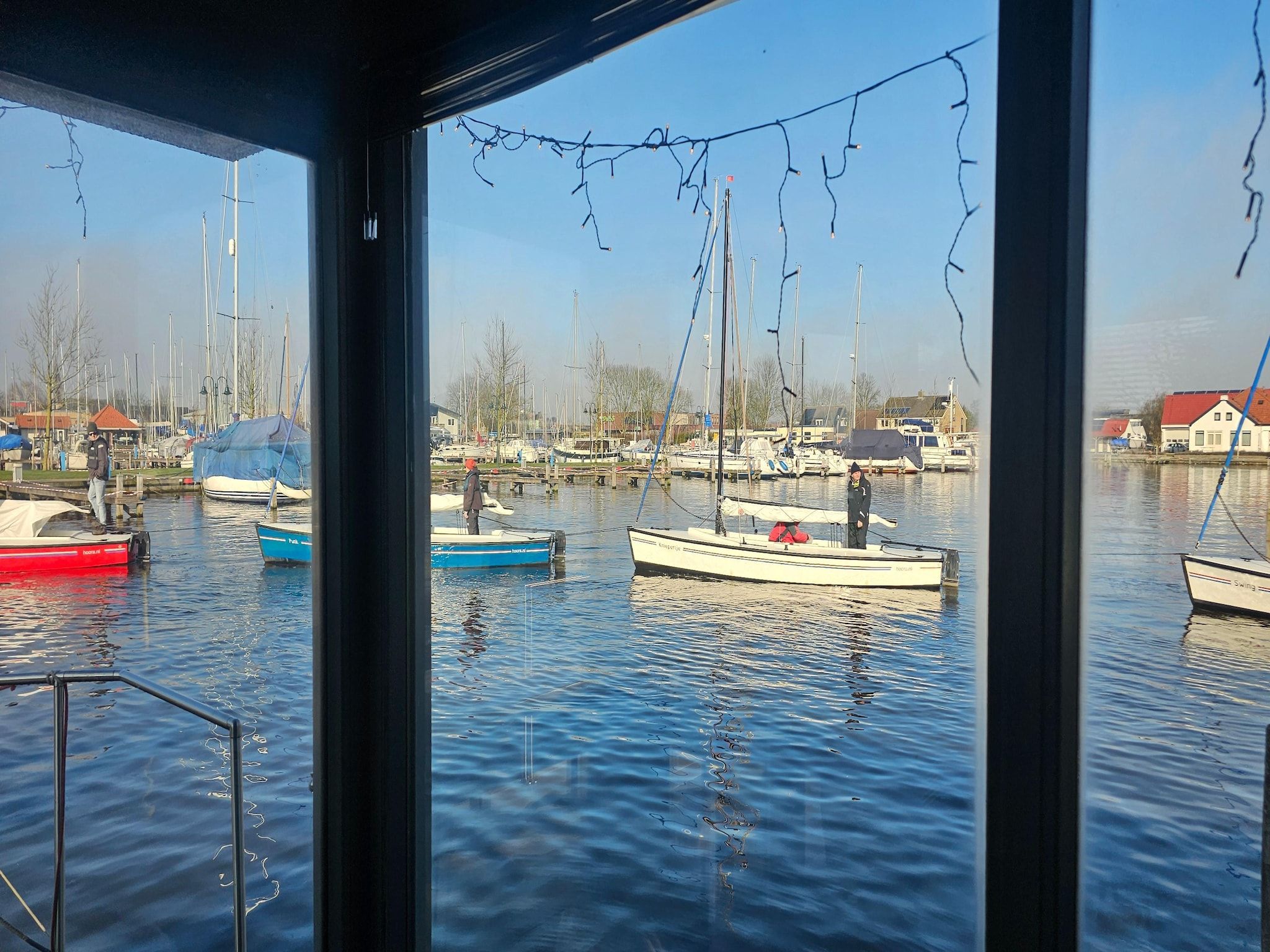 Het uitzicht vanaf Waterlodges Heeg 1 in Heeg