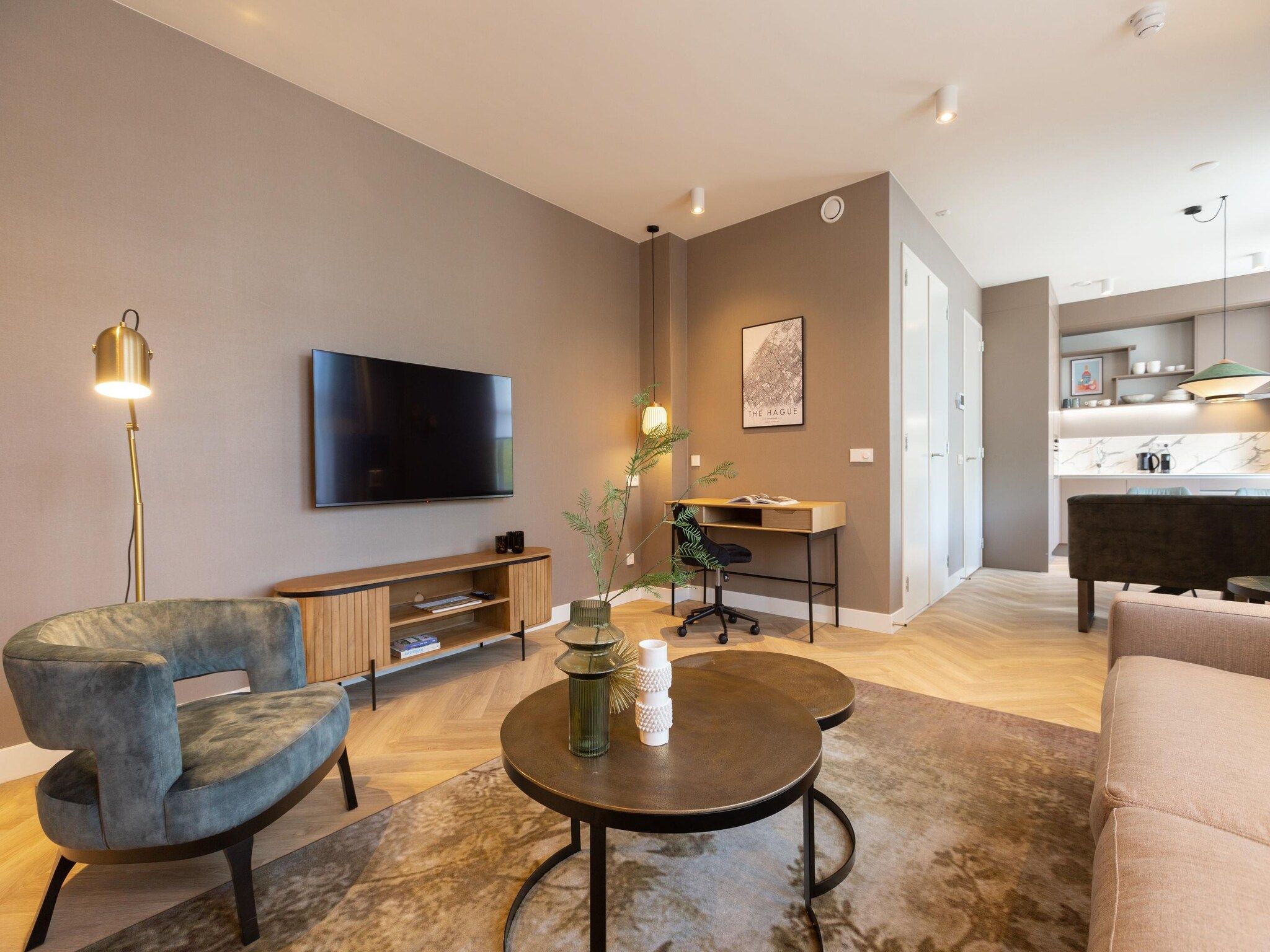 De woonkamer van Maurits 2 in Den Haag