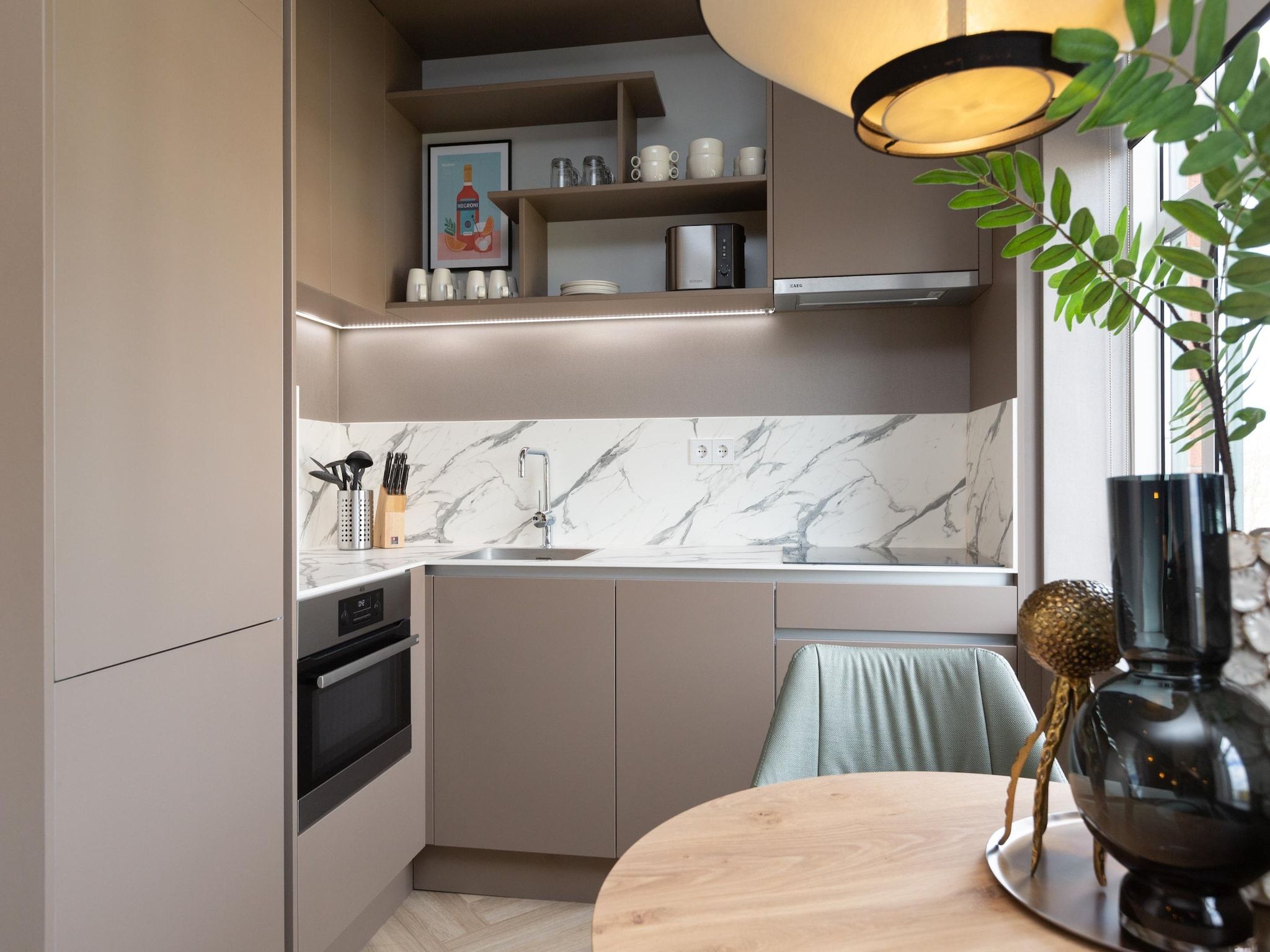 De keuken van Maurits 5 in Den Haag