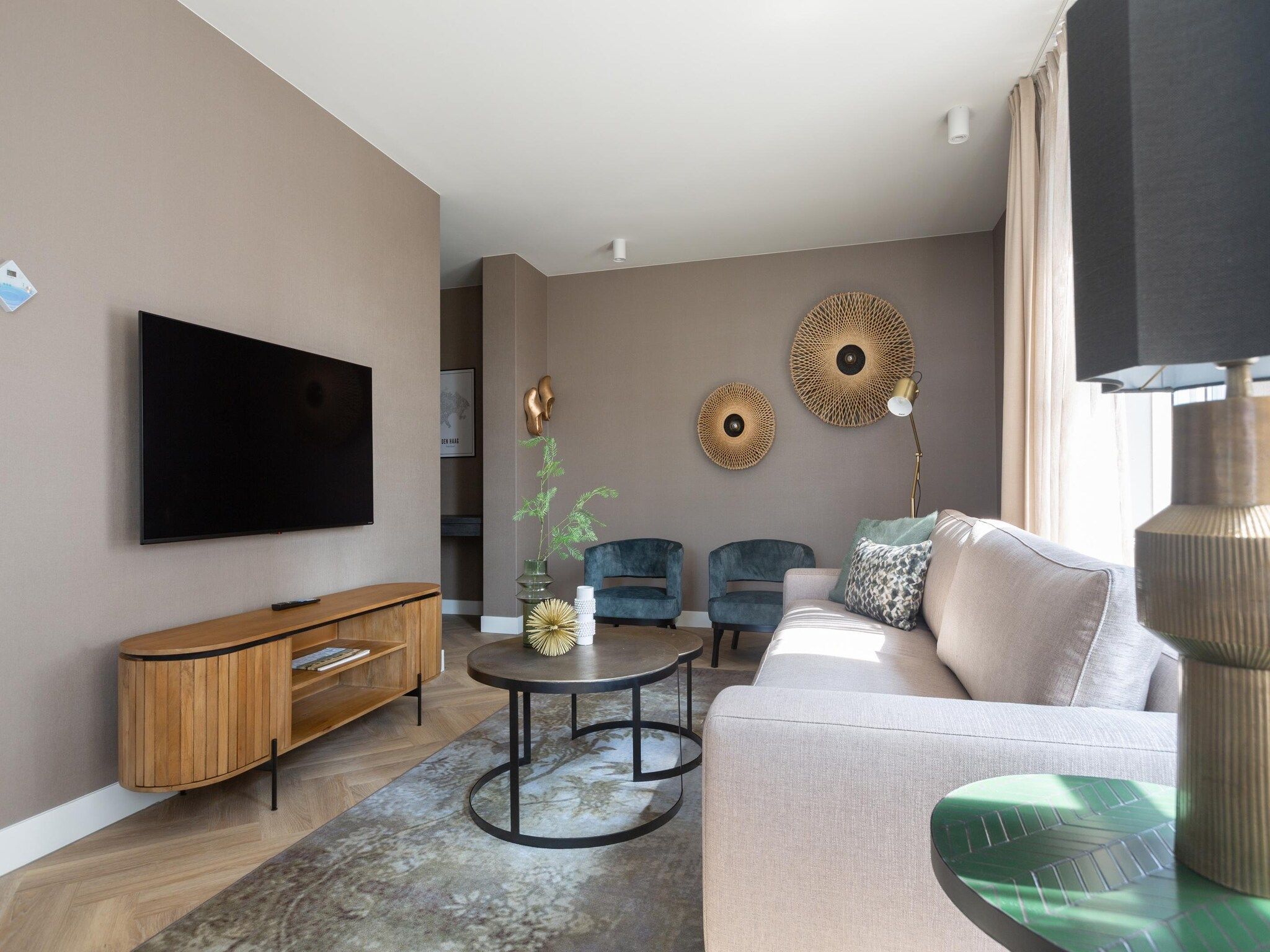De woonkamer van Maurits 6 in Den Haag