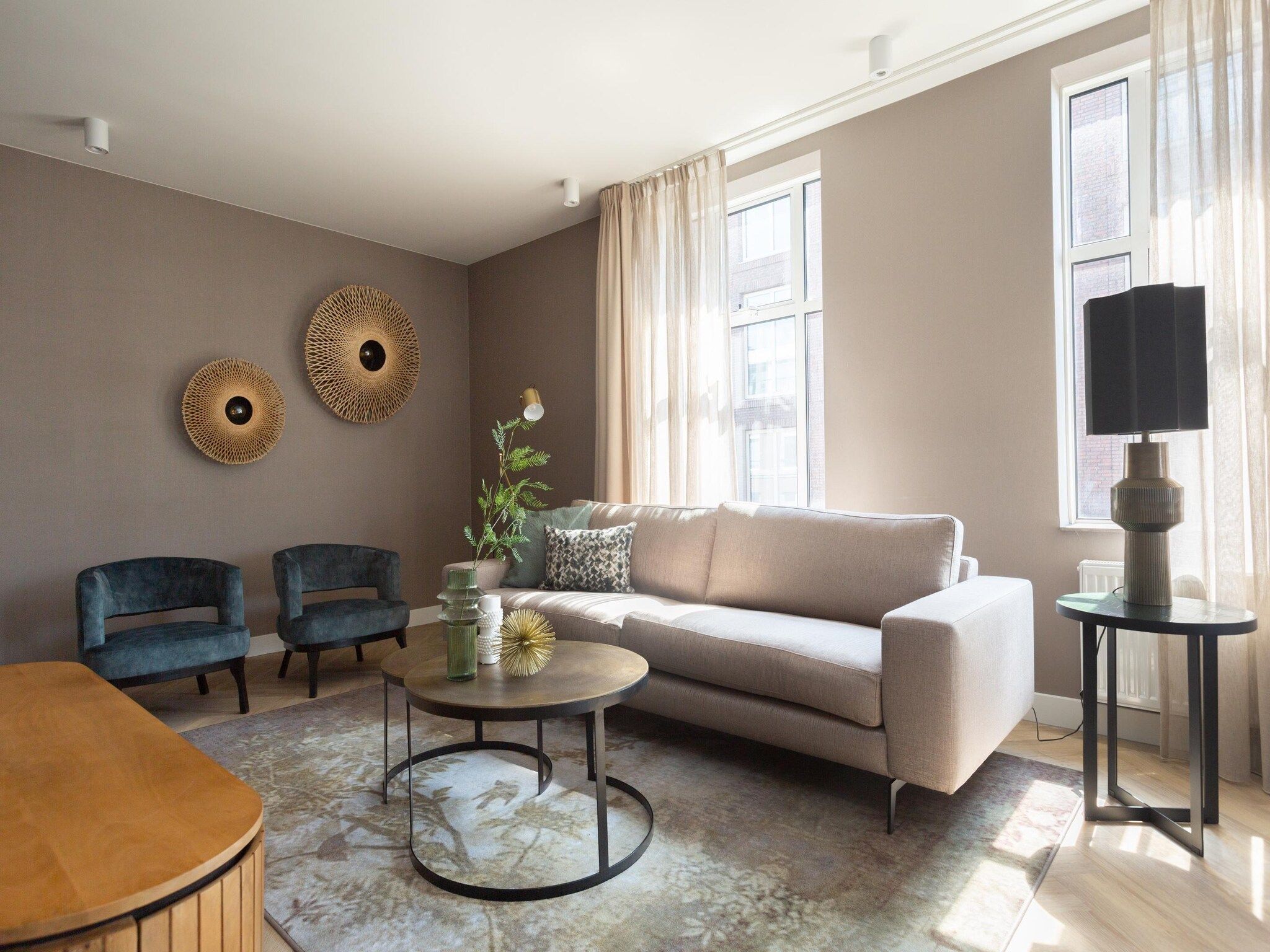 De woonkamer van Maurits 6 in Den Haag