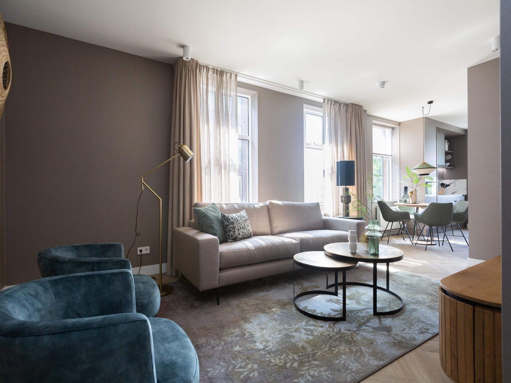 De woonkamer van Maurits 6 in Den Haag