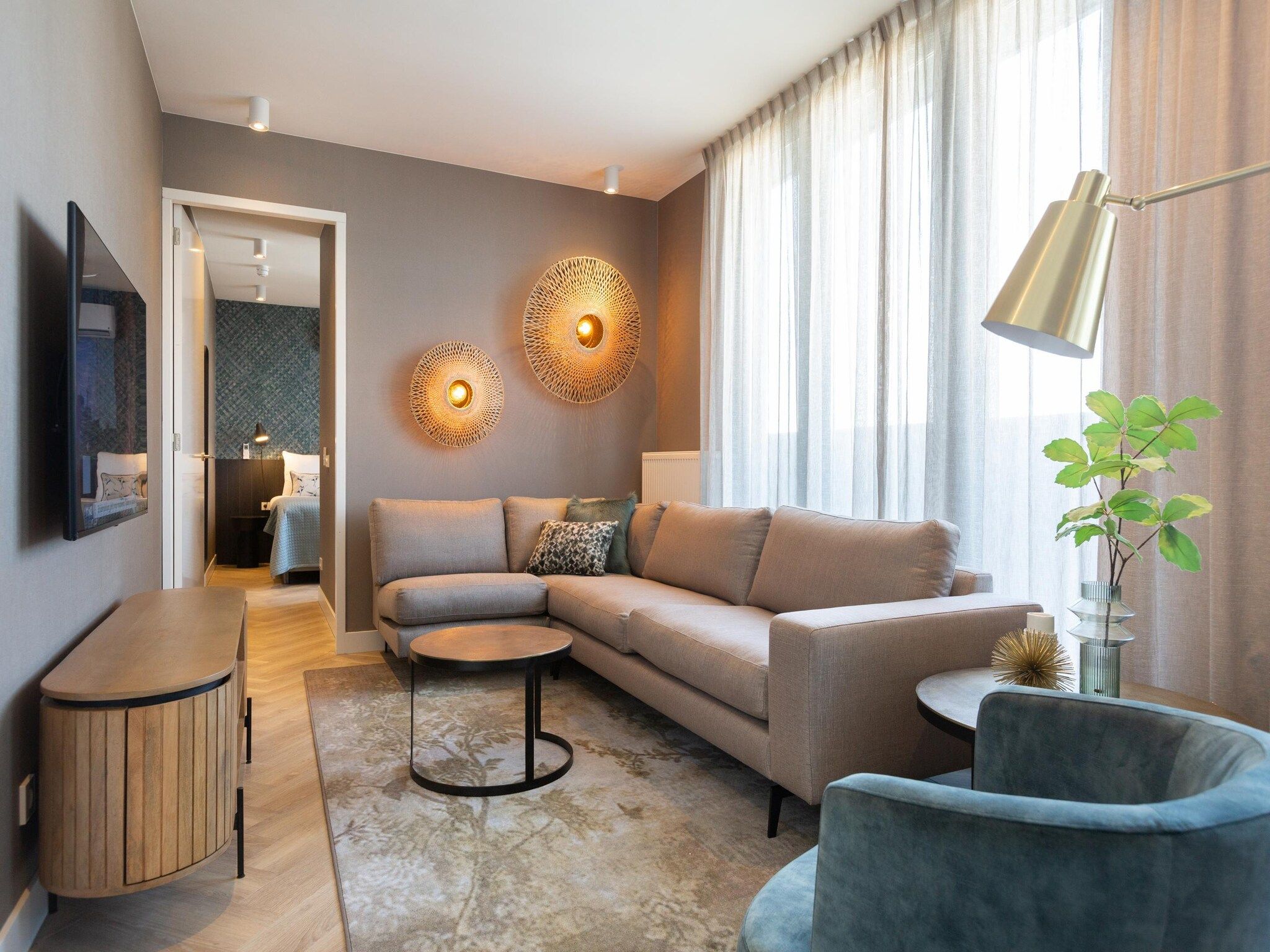 De woonkamer van Maurits 7 in Den Haag