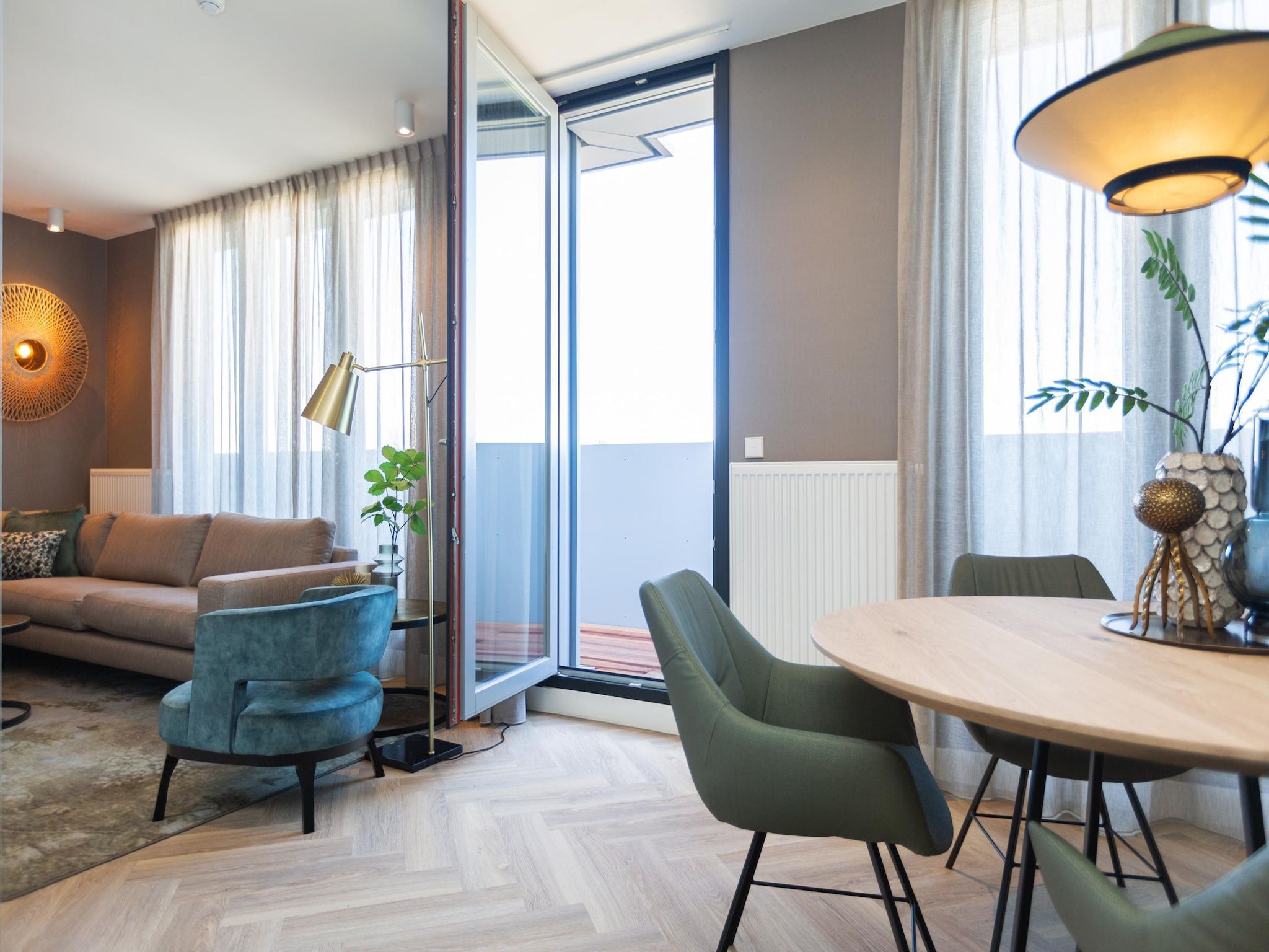De woonkamer van Maurits 7 in Den Haag