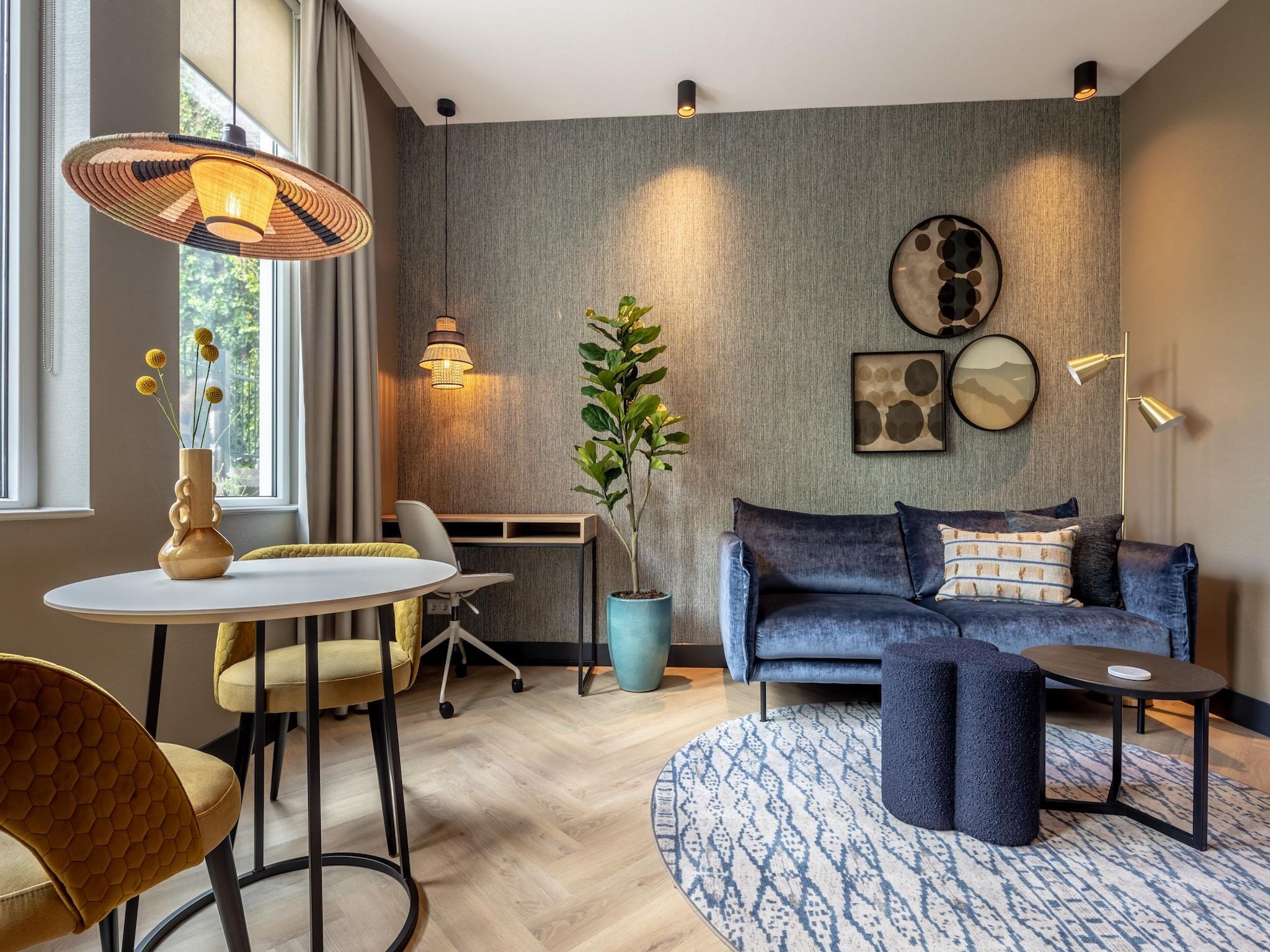 De woonkamer van Delft 1A in Delft