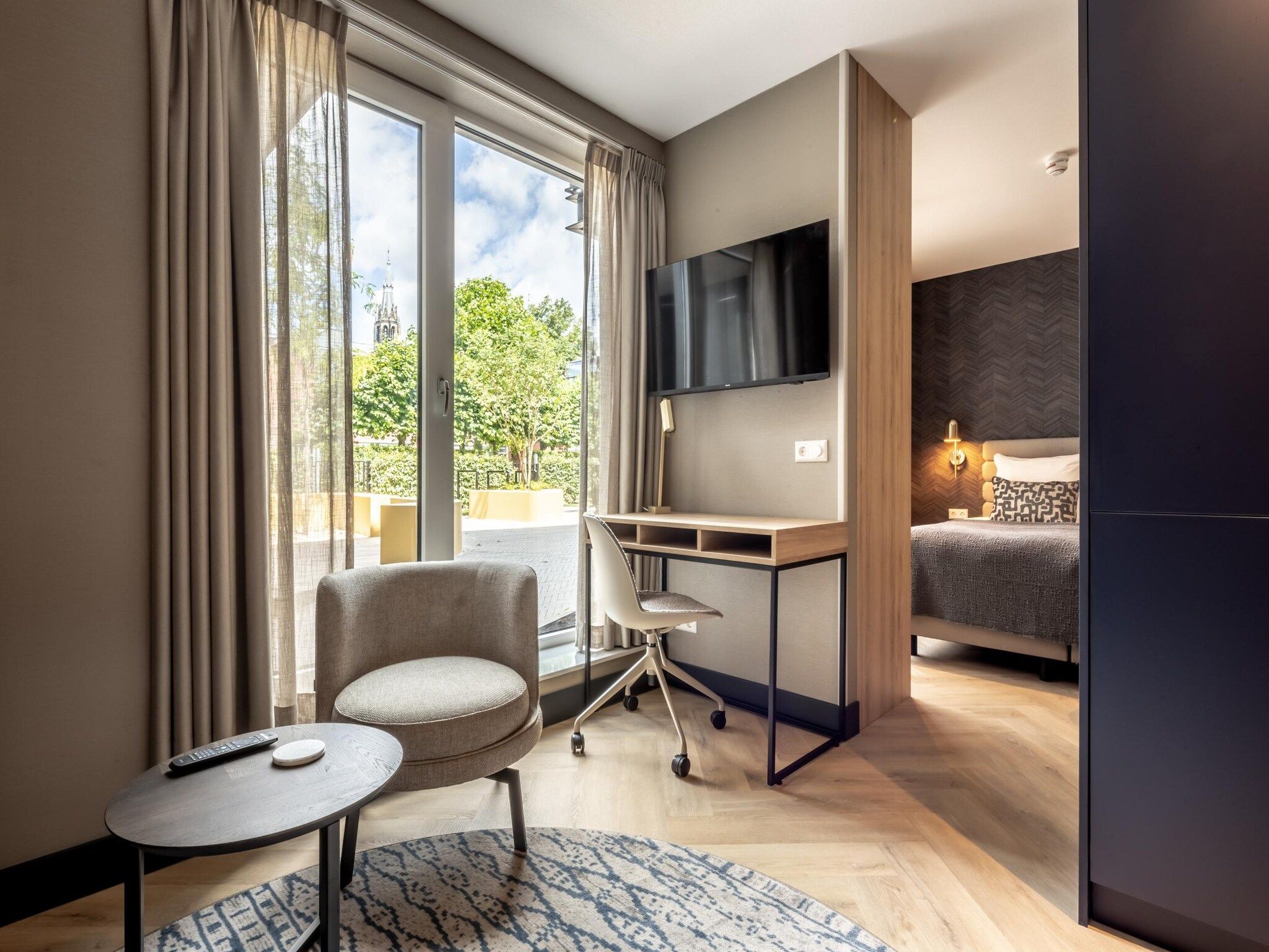 De woonkamer van Delft 1B in Den Haag